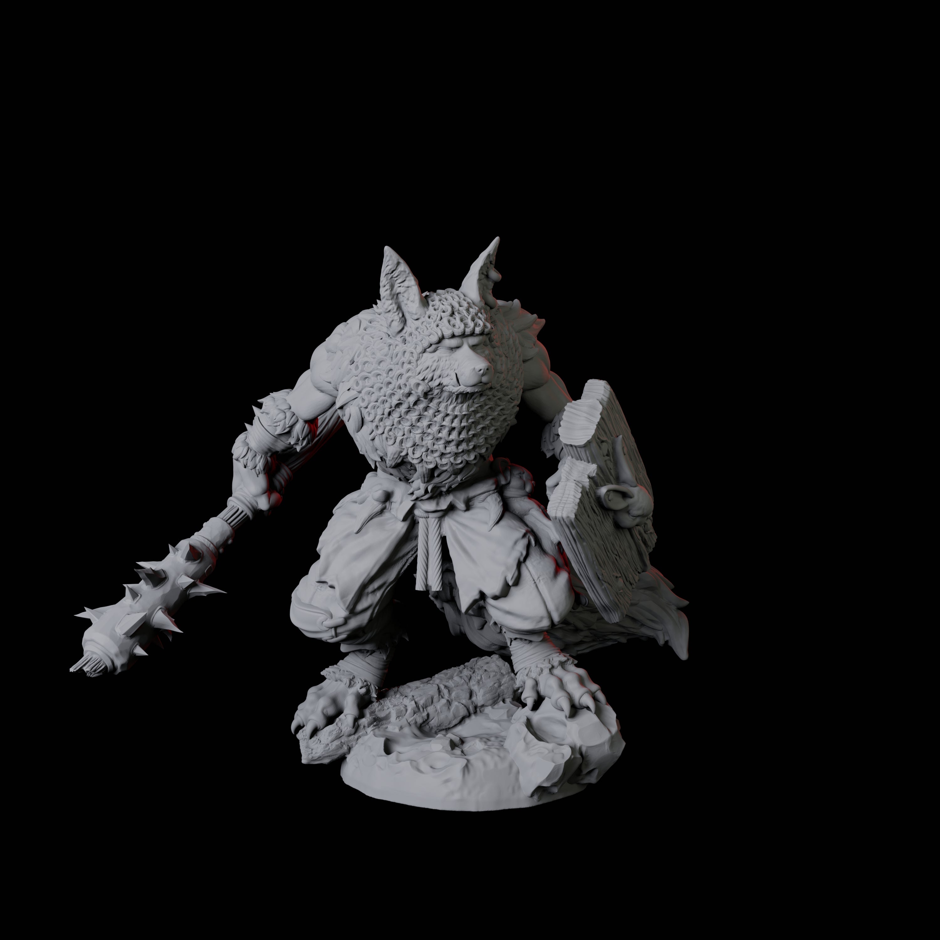 Cunning Kitsune Fighter B Miniature for Dungeons and Dragons, Pathfinder or other TTRPGs