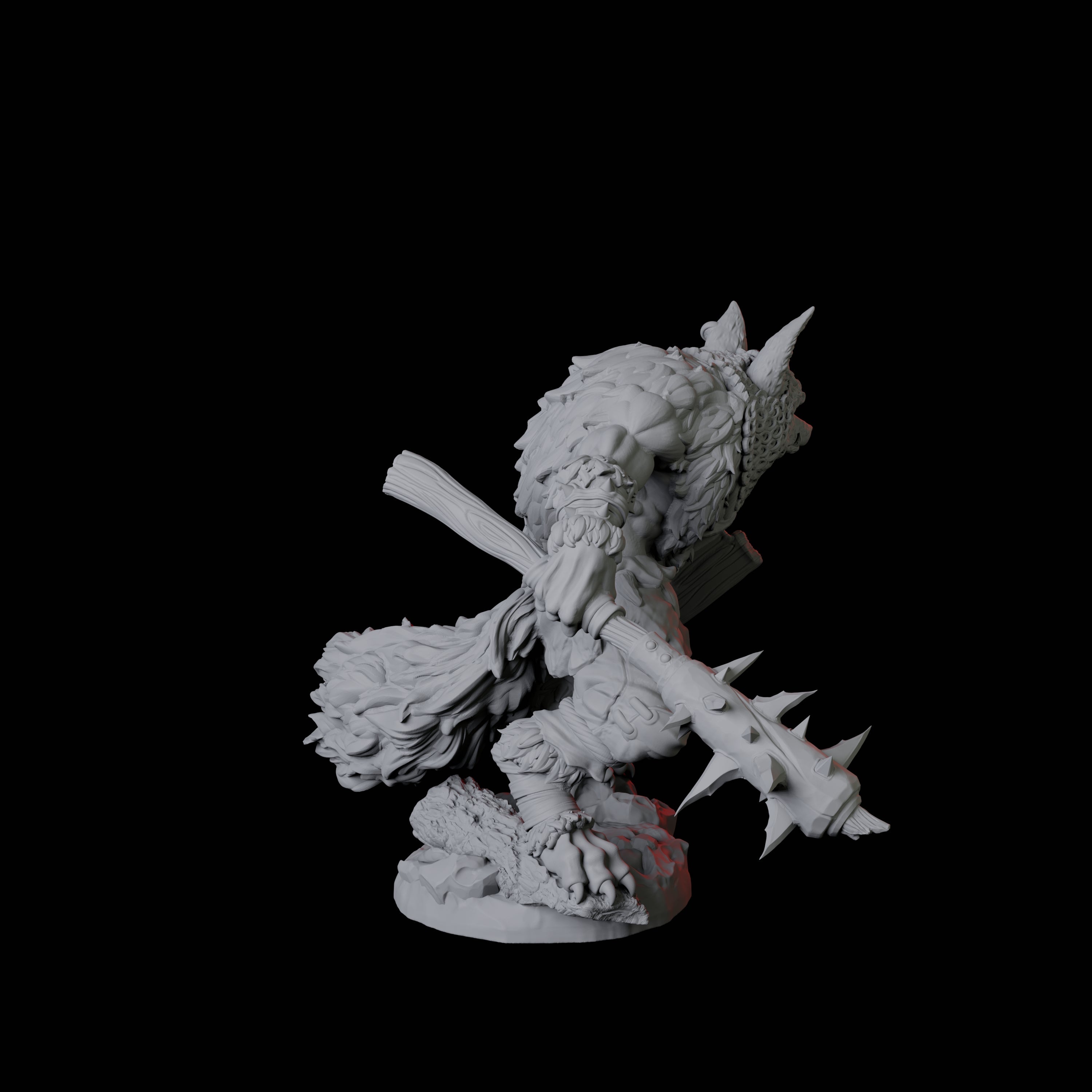 Cunning Kitsune Fighter B Miniature for Dungeons and Dragons, Pathfinder or other TTRPGs