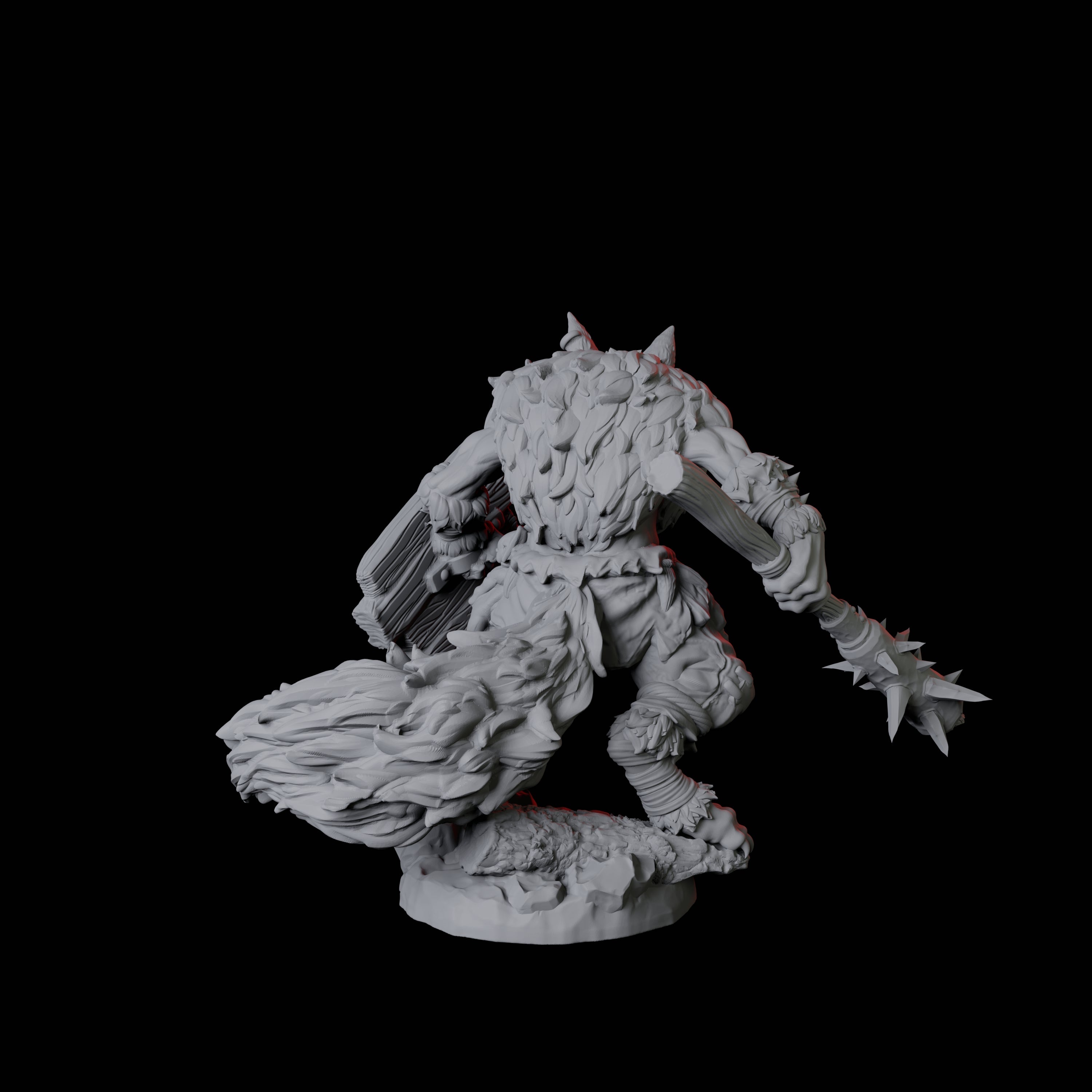 Cunning Kitsune Fighter B Miniature for Dungeons and Dragons, Pathfinder or other TTRPGs