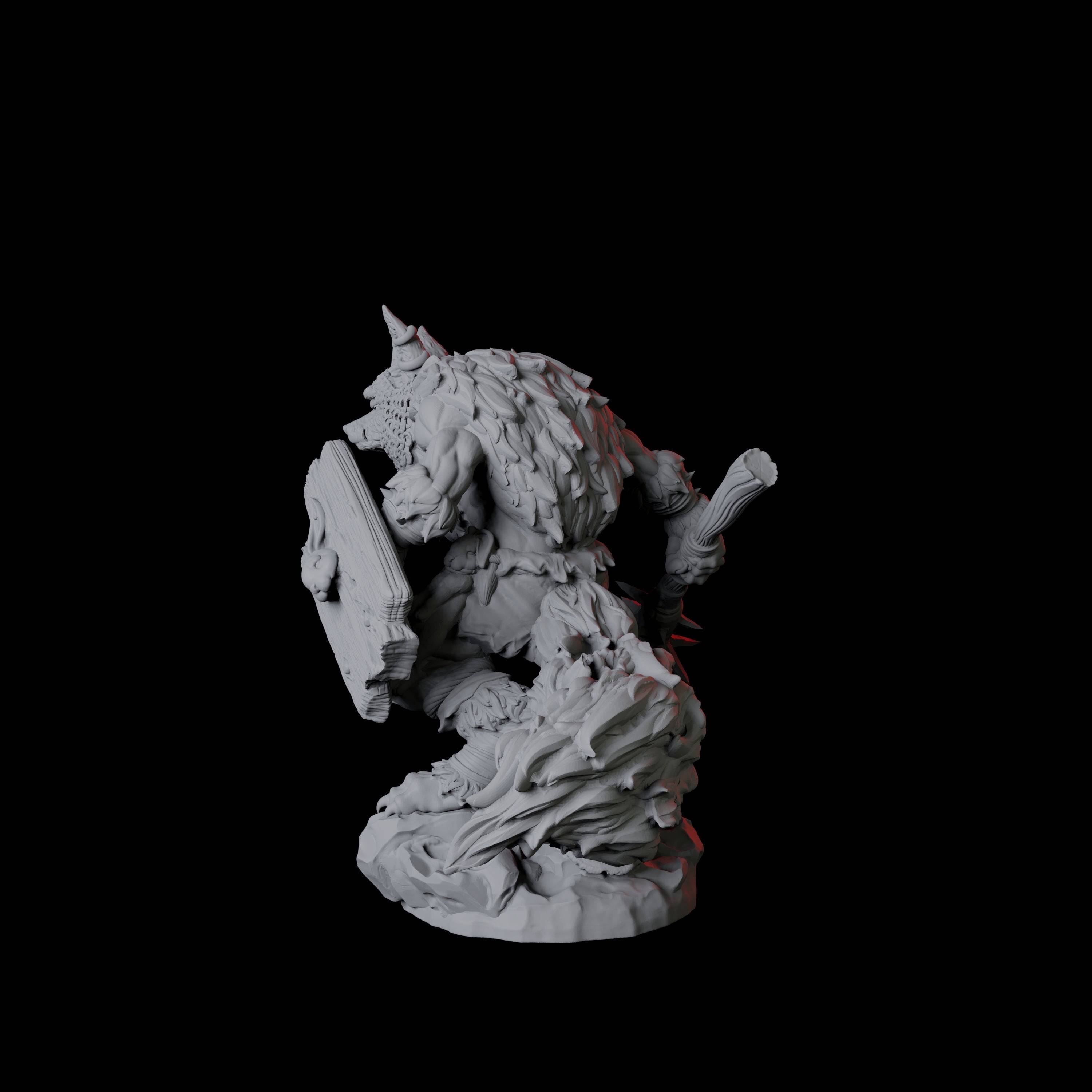 Cunning Kitsune Fighter B Miniature for Dungeons and Dragons, Pathfinder or other TTRPGs