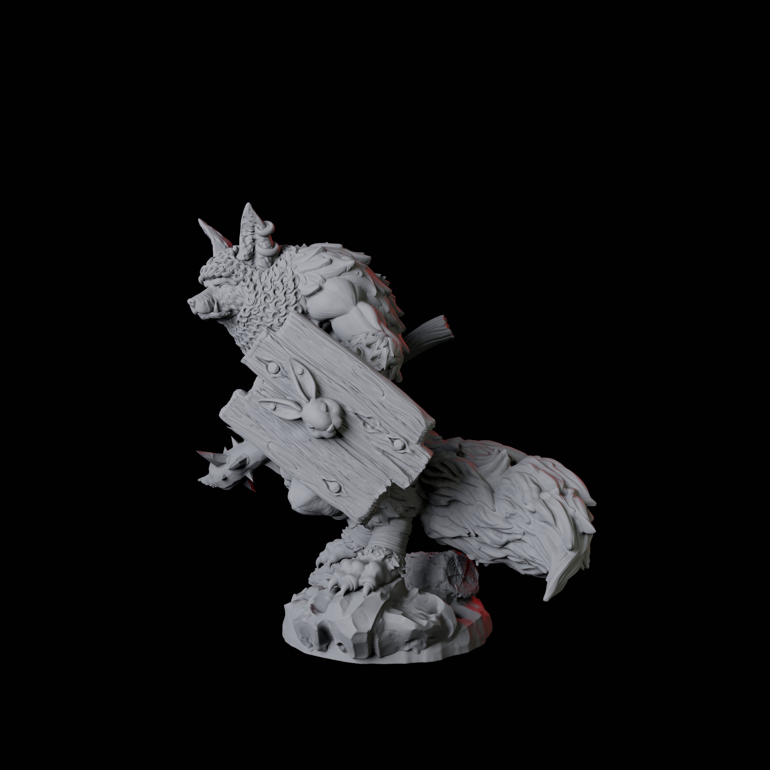 Cunning Kitsune Fighter B Miniature for Dungeons and Dragons, Pathfinder or other TTRPGs
