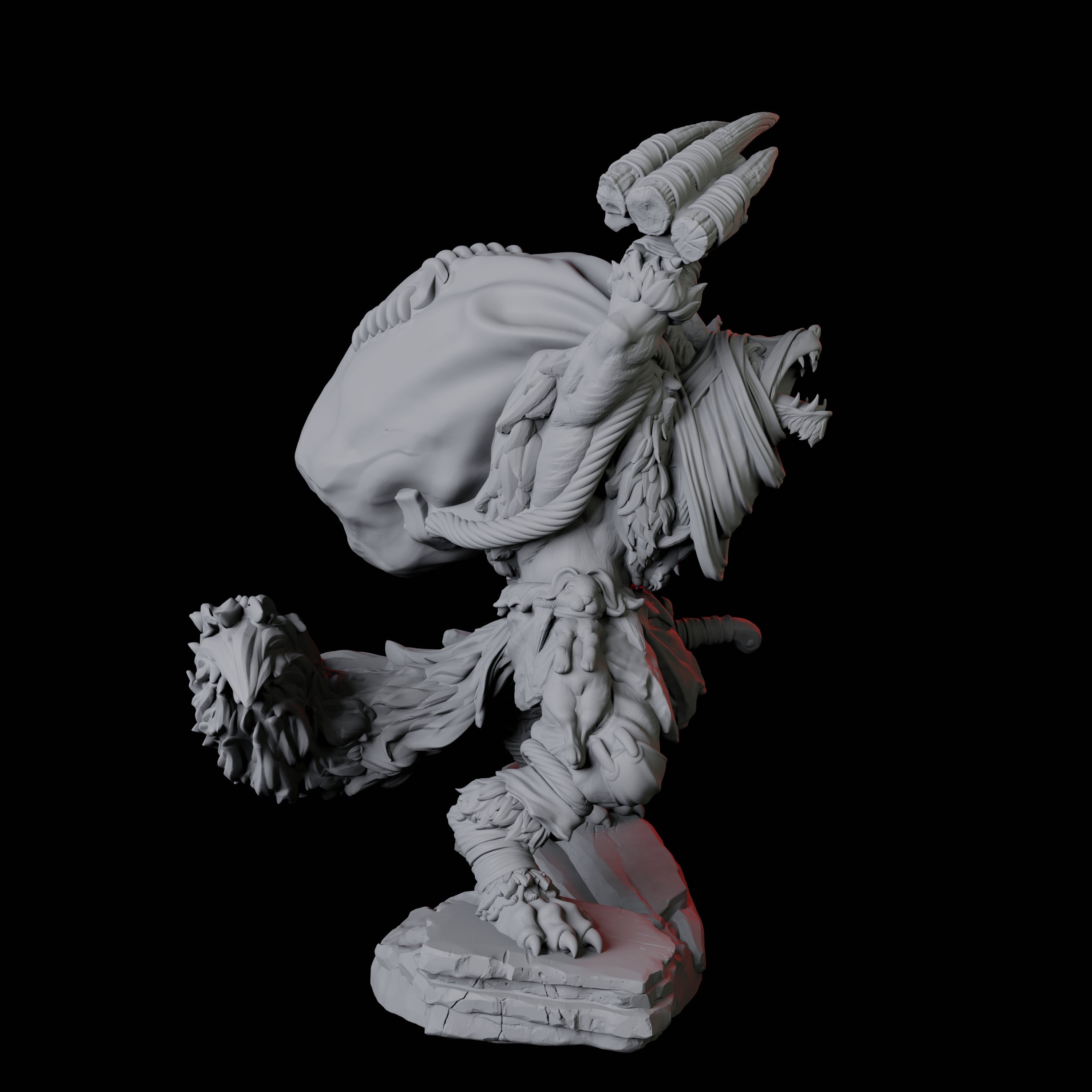 Cunning Kitsune Fighter C Miniature for Dungeons and Dragons, Pathfinder or other TTRPGs