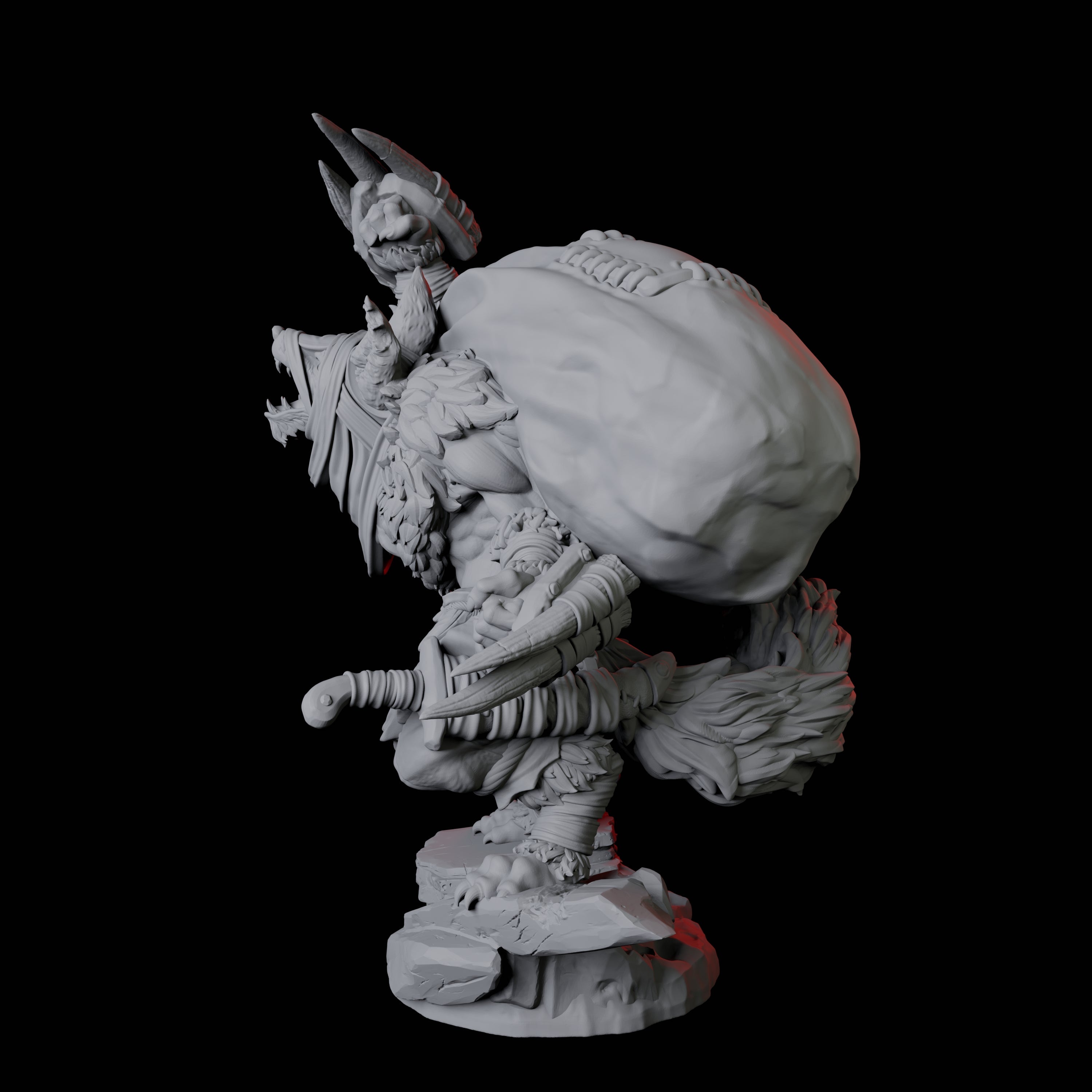 Cunning Kitsune Fighter C Miniature for Dungeons and Dragons, Pathfinder or other TTRPGs