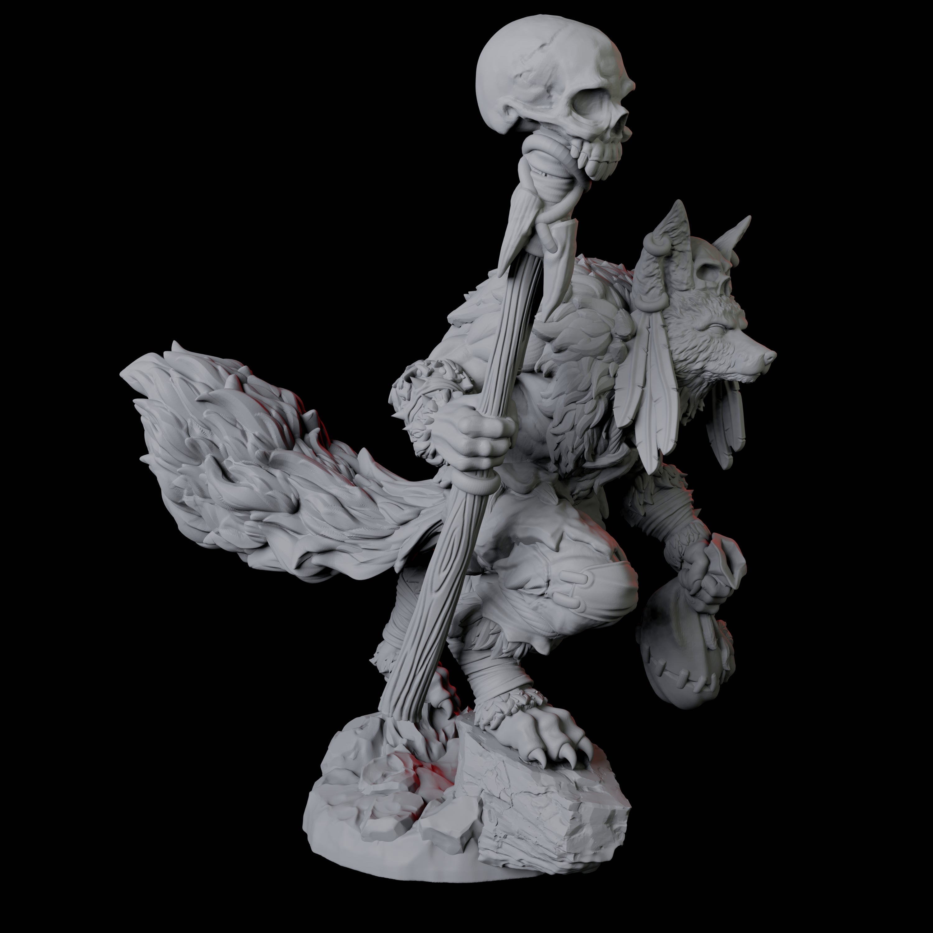 Cunning Kitsune Fighter D Miniature for Dungeons and Dragons, Pathfinder or other TTRPGs
