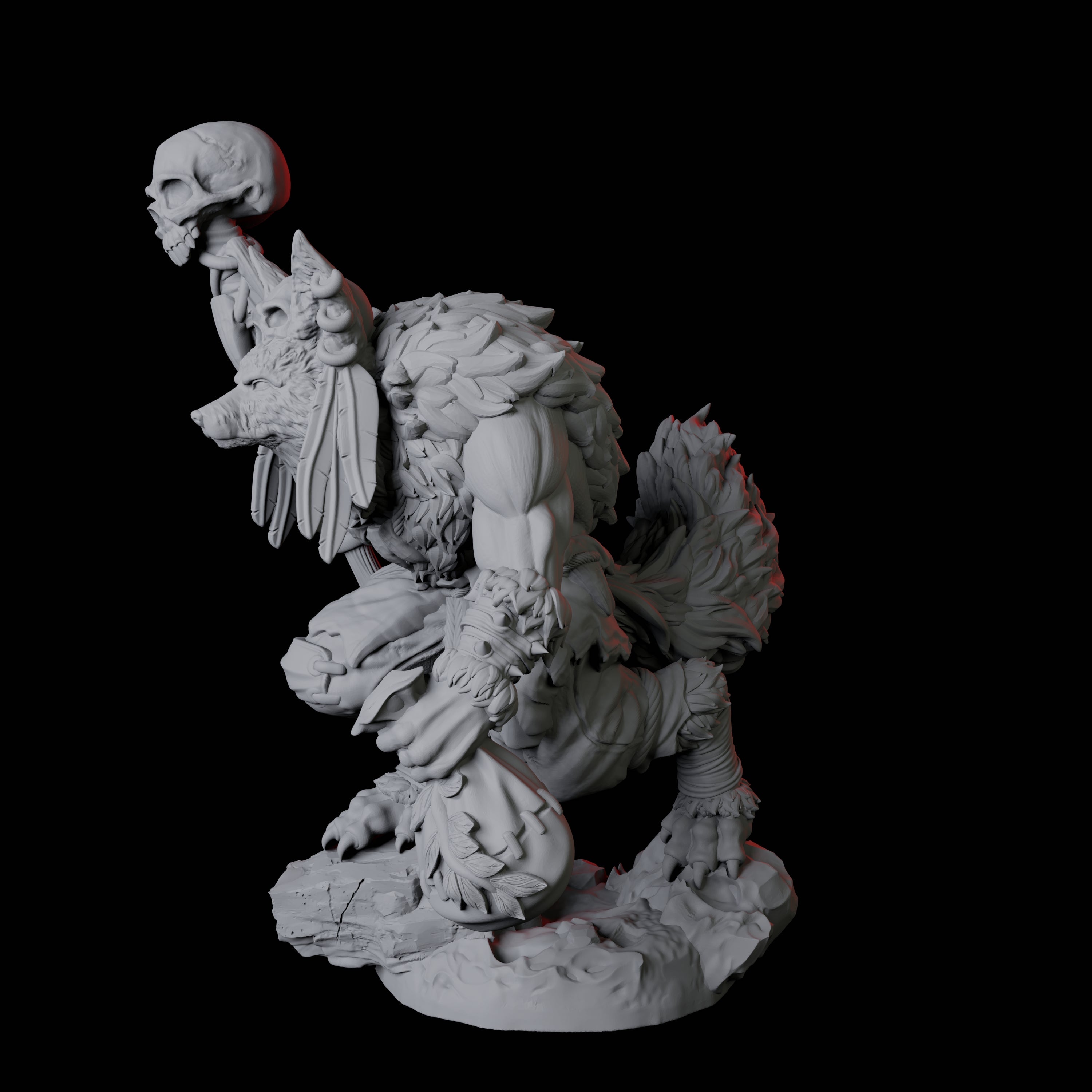 Cunning Kitsune Fighter D Miniature for Dungeons and Dragons, Pathfinder or other TTRPGs