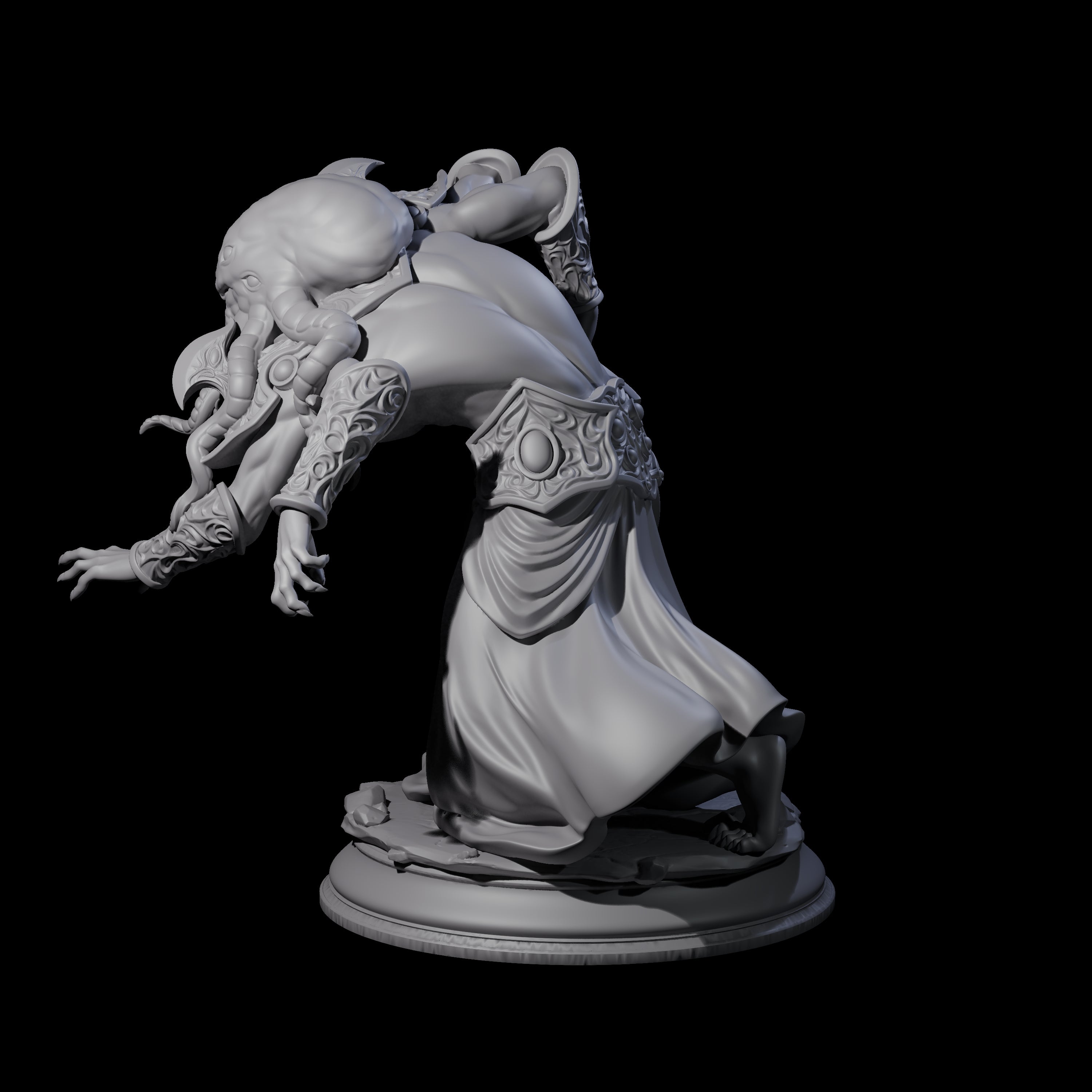 Cunning Mind Flayer A Miniature for Dungeons and Dragons, Pathfinder or other TTRPGs