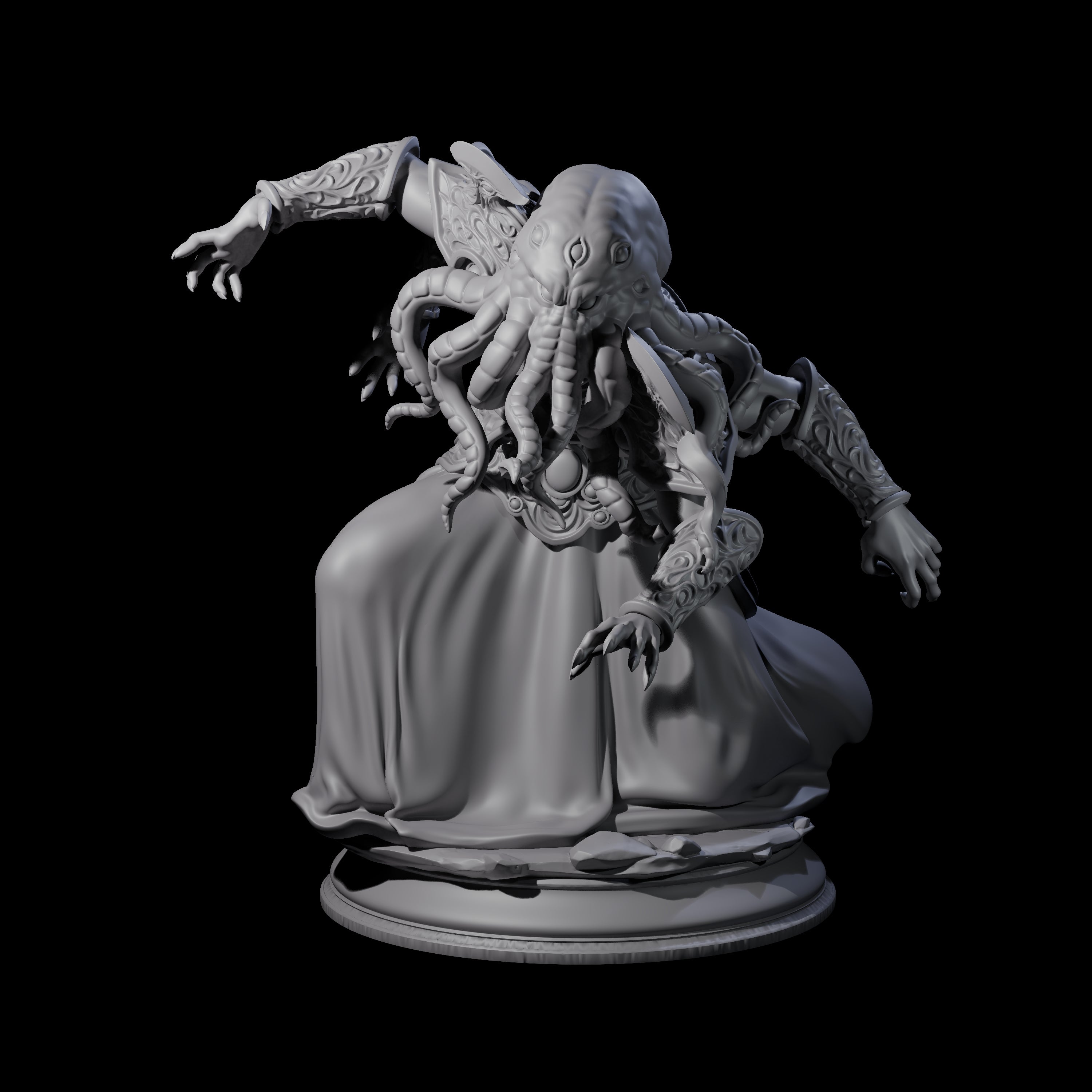 Cunning Mind Flayer A Miniature for Dungeons and Dragons, Pathfinder or other TTRPGs