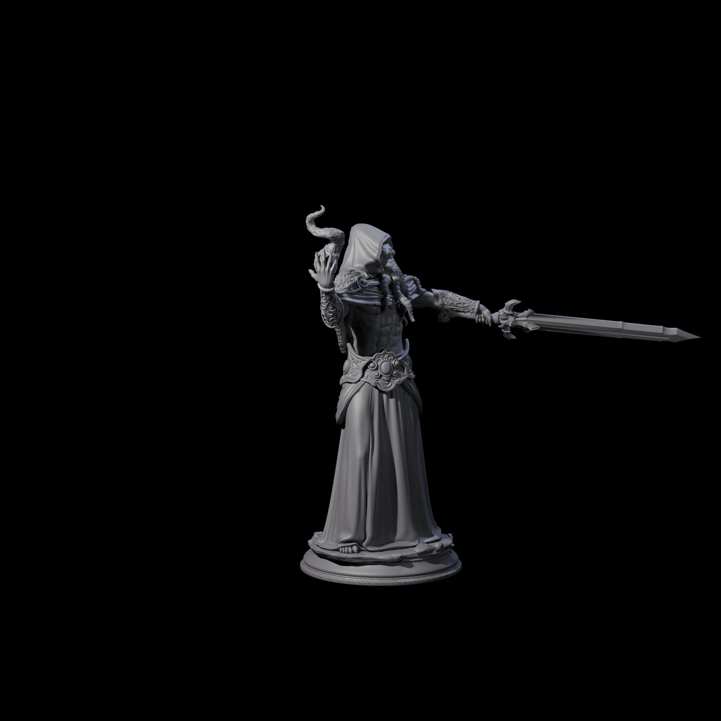 Cunning Mind Flayer B Miniature for Dungeons and Dragons, Pathfinder or other TTRPGs