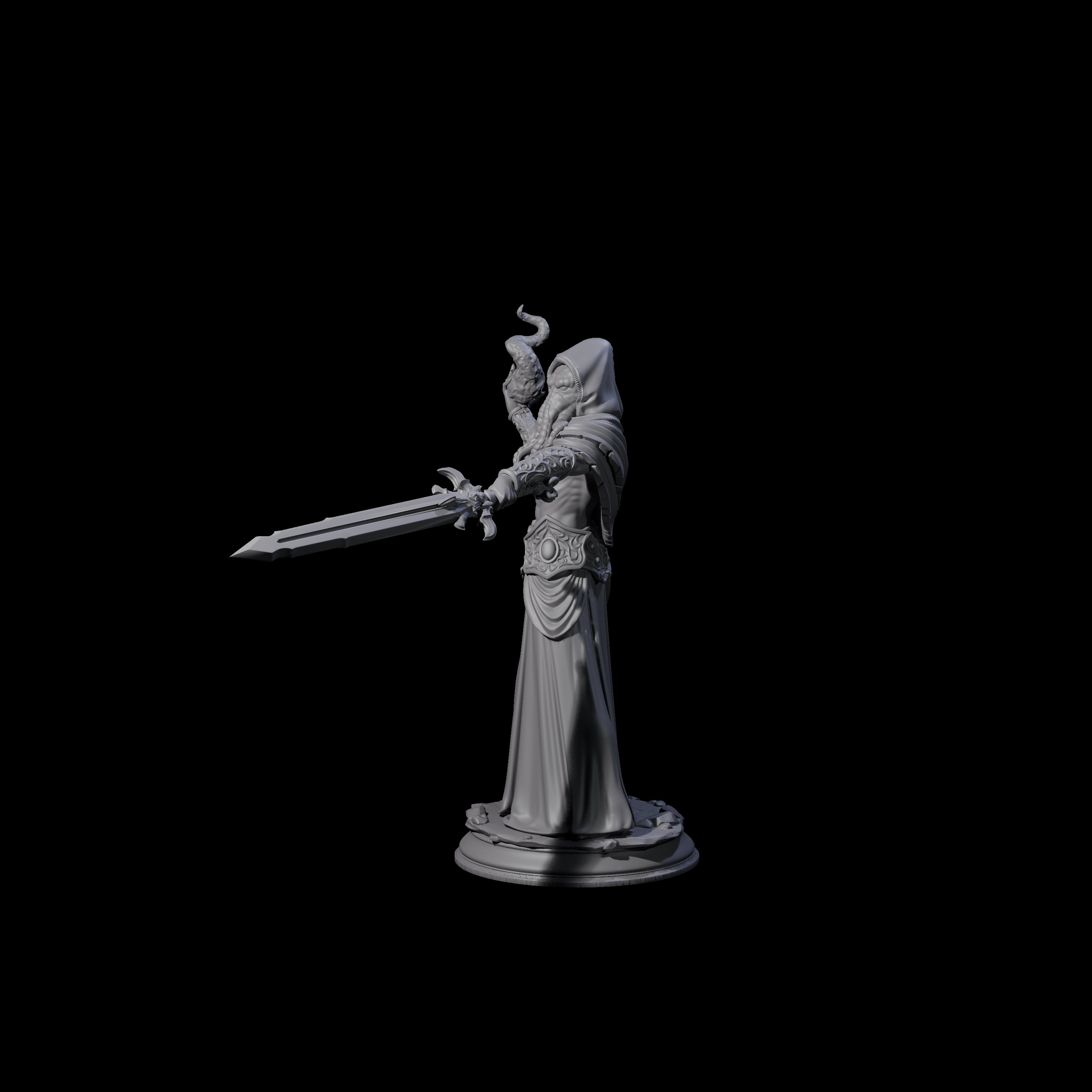 Cunning Mind Flayer B Miniature for Dungeons and Dragons, Pathfinder or other TTRPGs