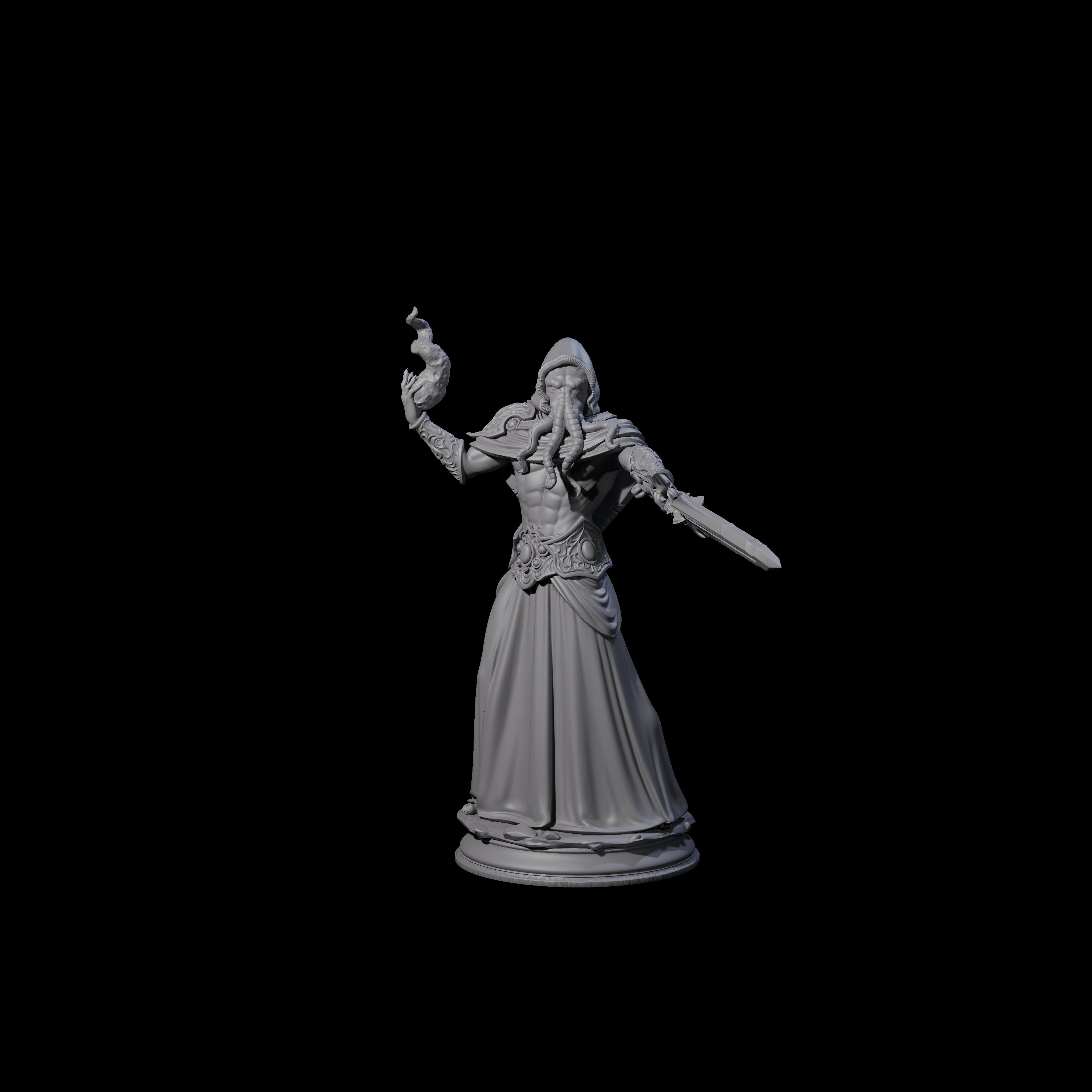 Cunning Mind Flayer B Miniature for Dungeons and Dragons, Pathfinder or other TTRPGs