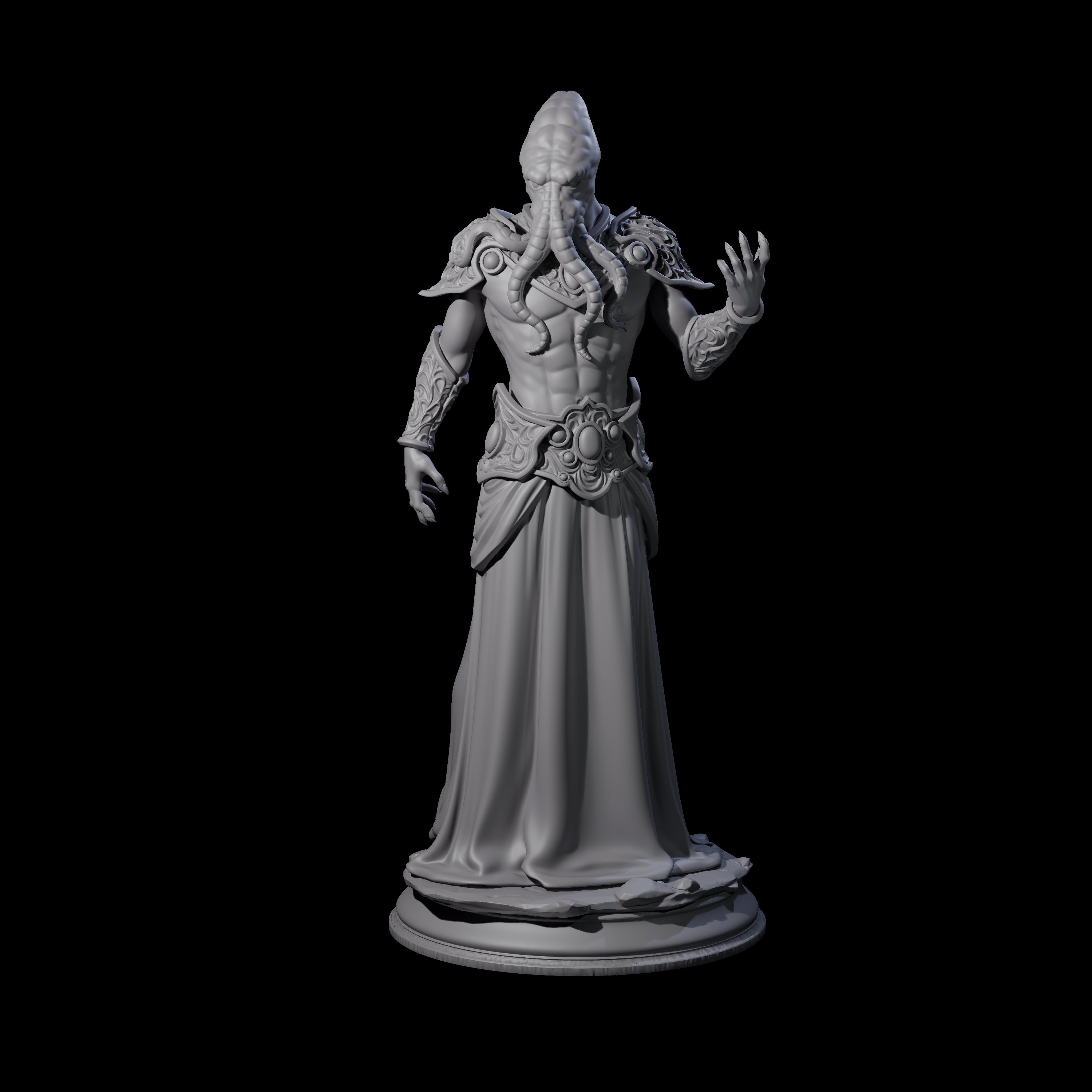 Cunning Mind Flayer C Miniature for Dungeons and Dragons, Pathfinder or other TTRPGs