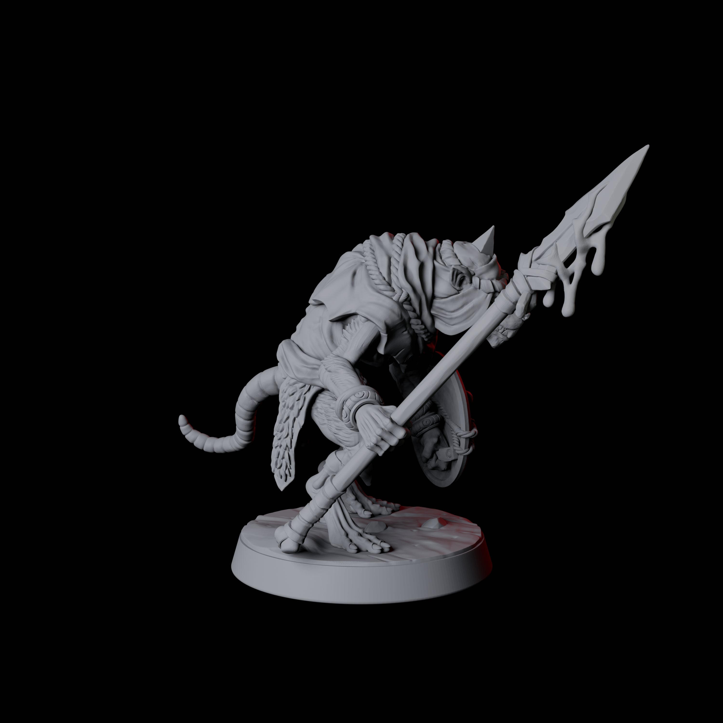 Cunning Ratfolk Soldier A Miniature for Dungeons and Dragons, Pathfinder or other TTRPGs