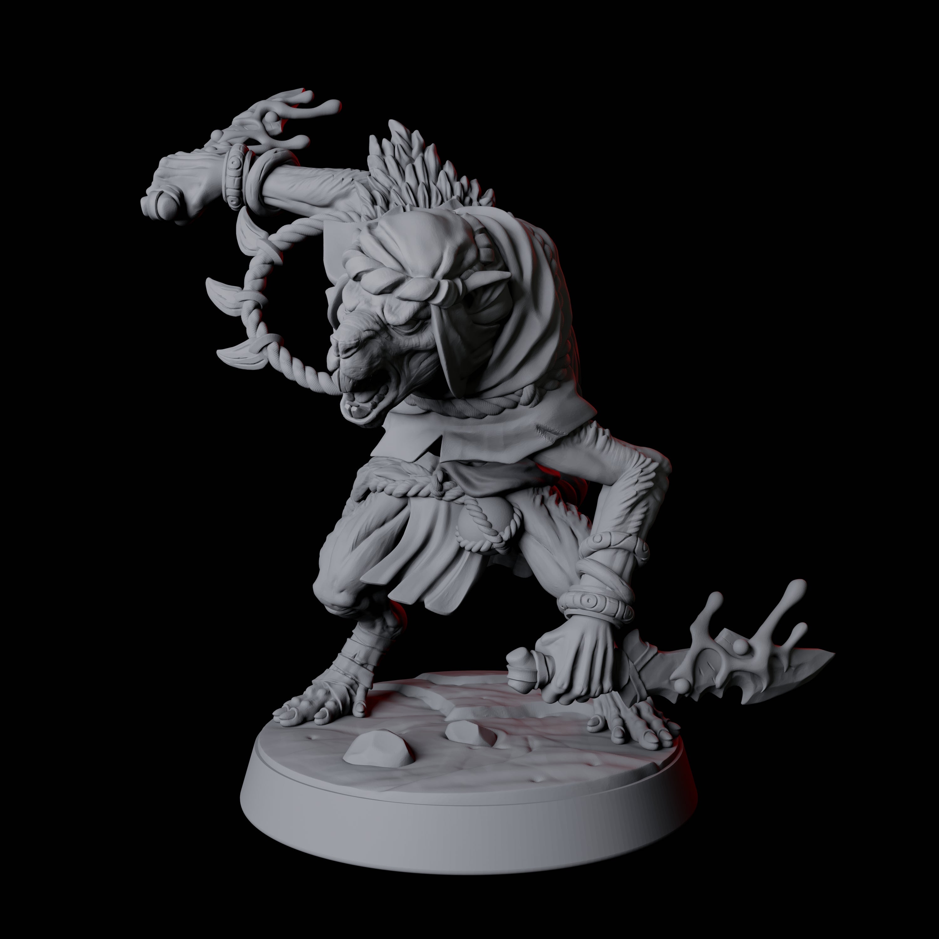 Cunning Ratfolk Soldier B Miniature for Dungeons and Dragons, Pathfinder or other TTRPGs