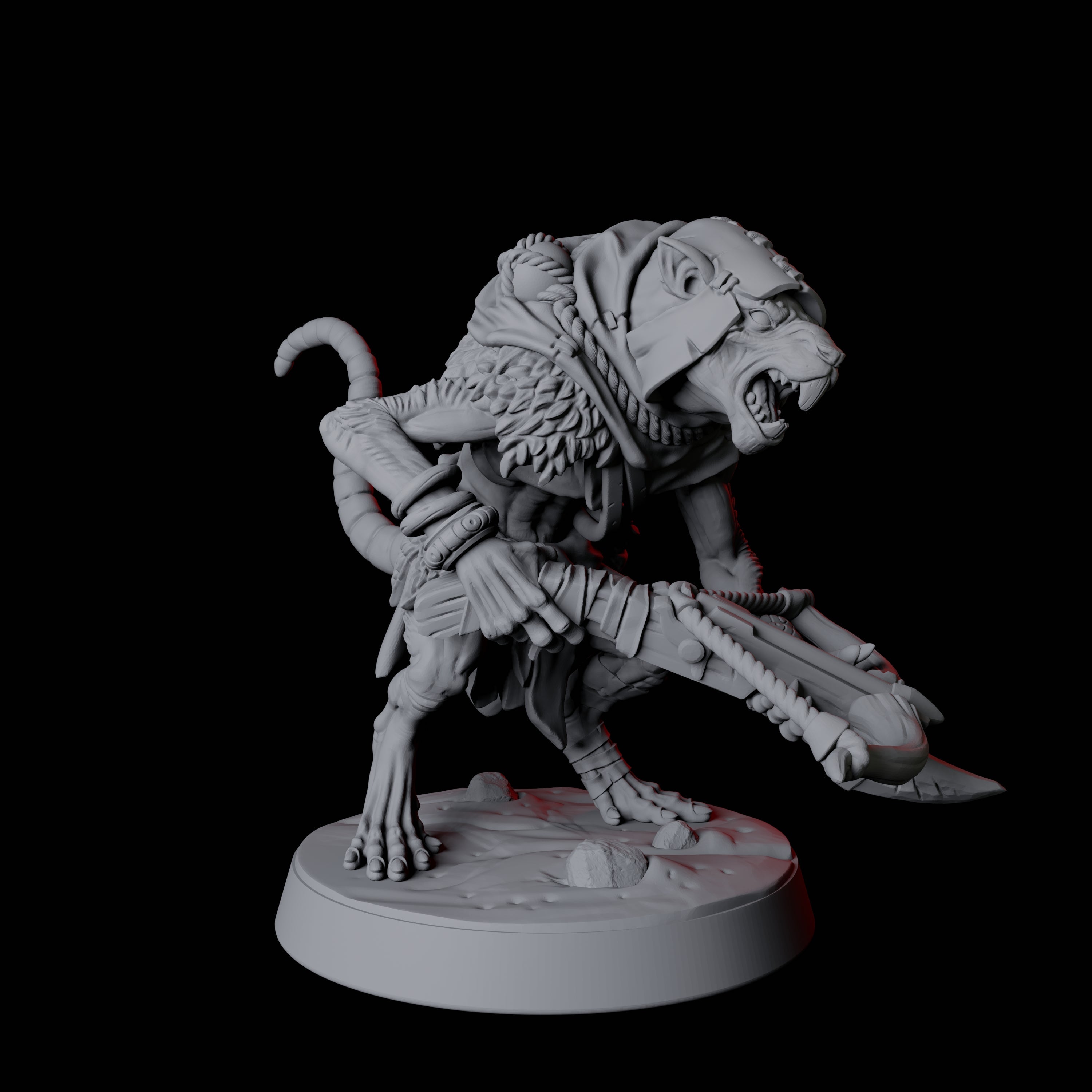 Cunning Ratfolk Soldier C Miniature for Dungeons and Dragons, Pathfinder or other TTRPGs