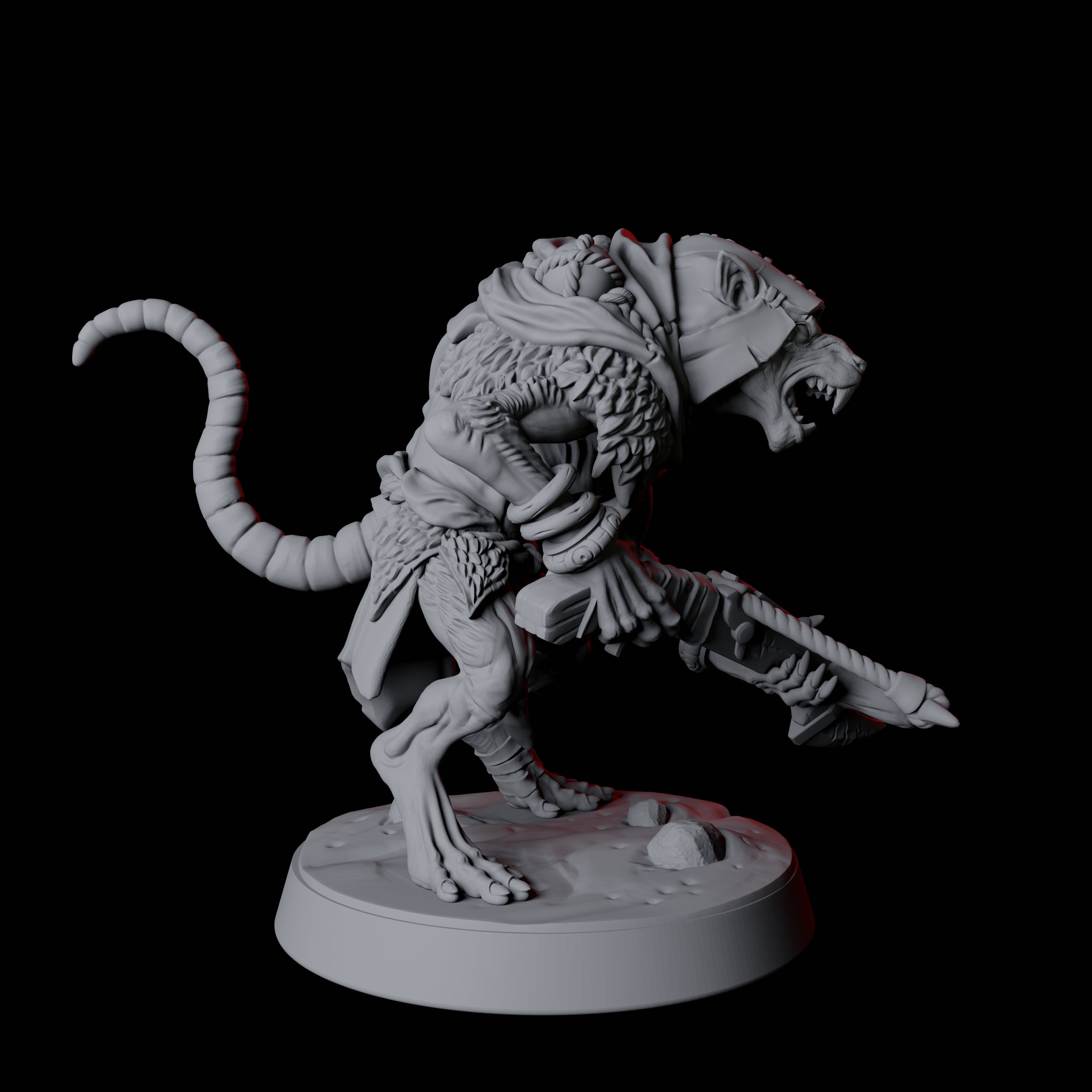 Cunning Ratfolk Soldier C Miniature for Dungeons and Dragons, Pathfinder or other TTRPGs