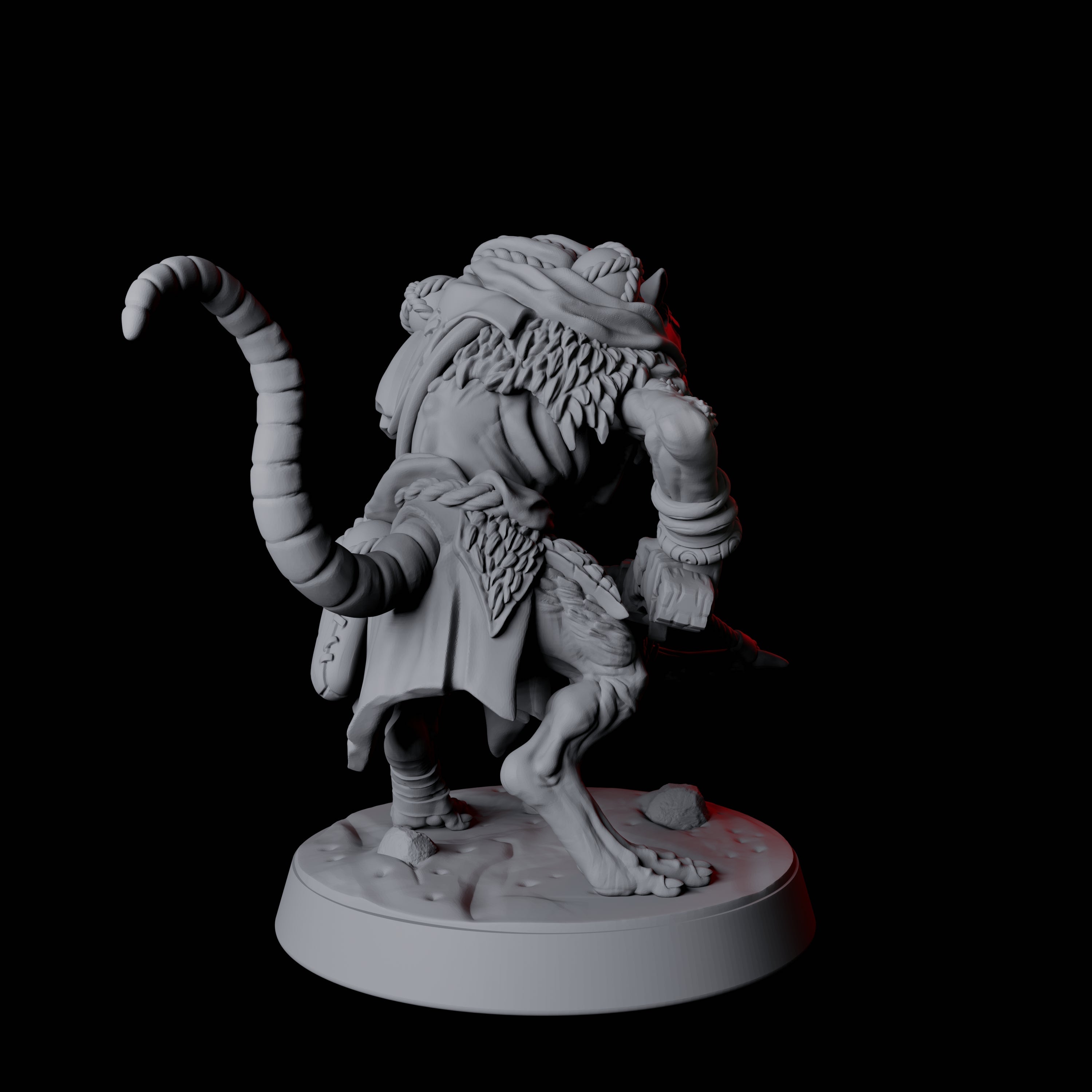 Cunning Ratfolk Soldier C Miniature for Dungeons and Dragons, Pathfinder or other TTRPGs