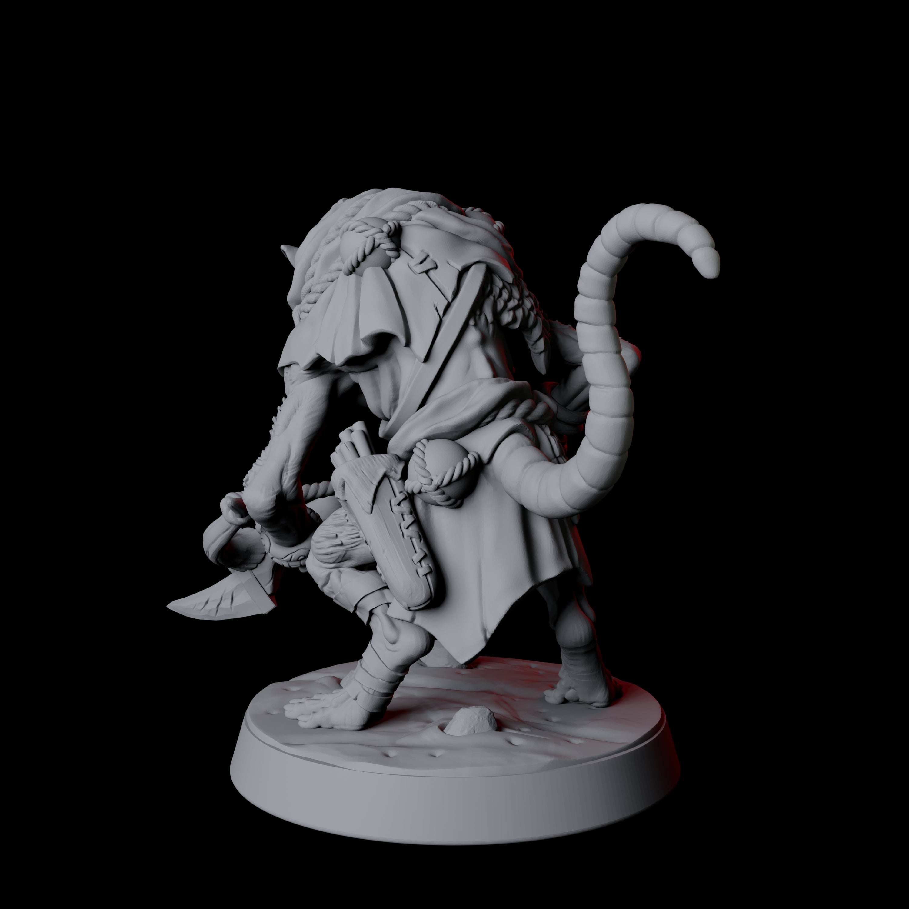 Cunning Ratfolk Soldier C Miniature for Dungeons and Dragons, Pathfinder or other TTRPGs