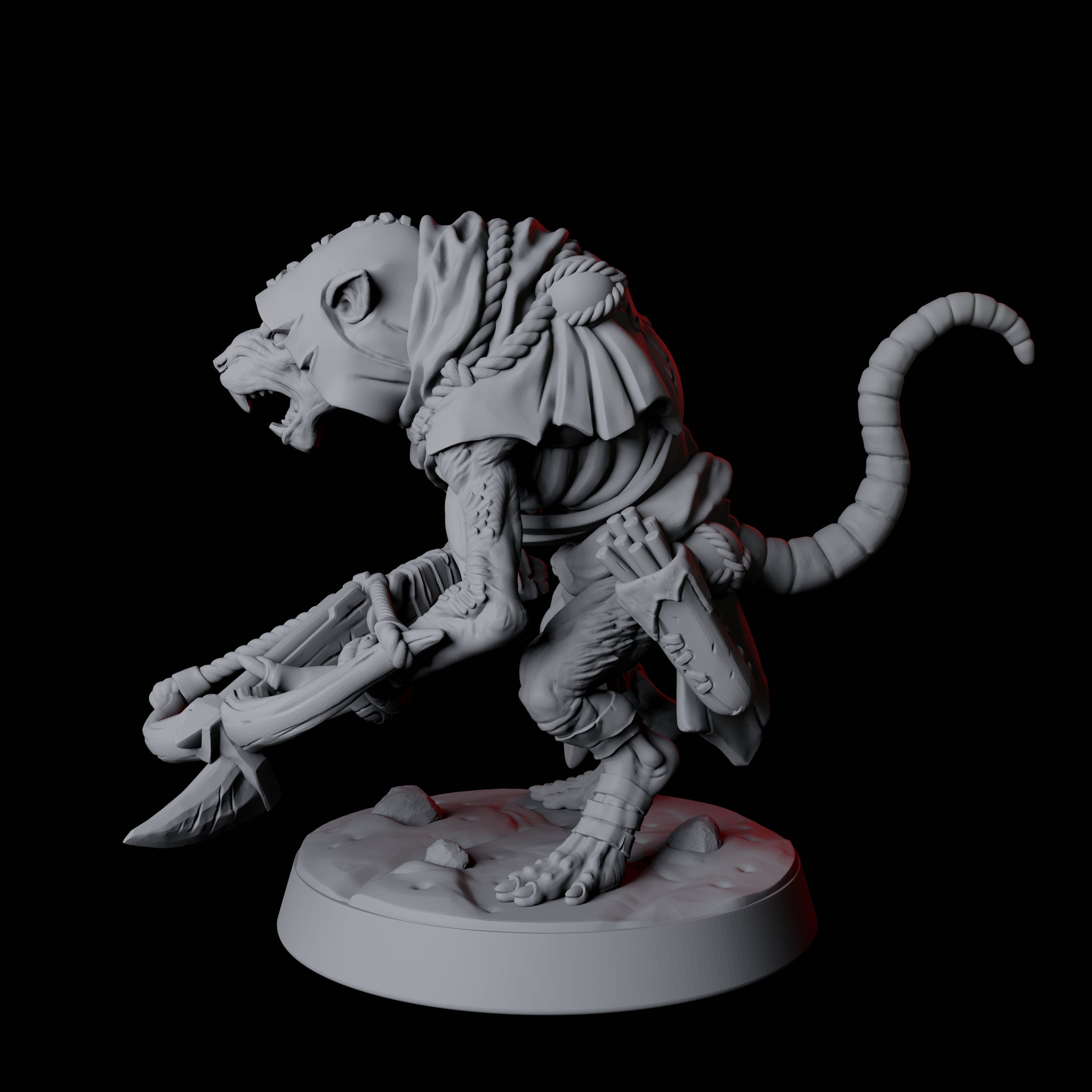 Cunning Ratfolk Soldier C Miniature for Dungeons and Dragons, Pathfinder or other TTRPGs
