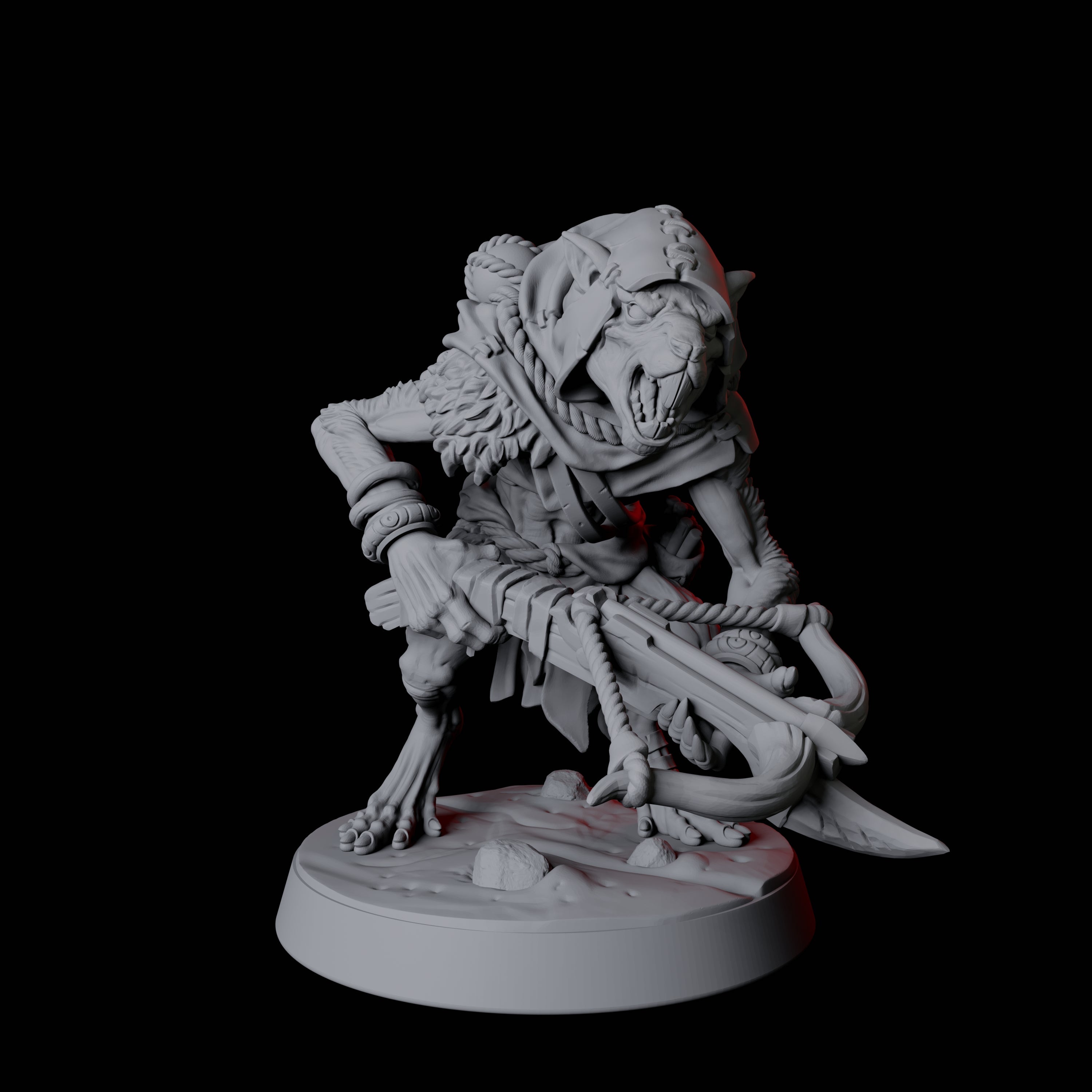 Cunning Ratfolk Soldier C Miniature for Dungeons and Dragons, Pathfinder or other TTRPGs