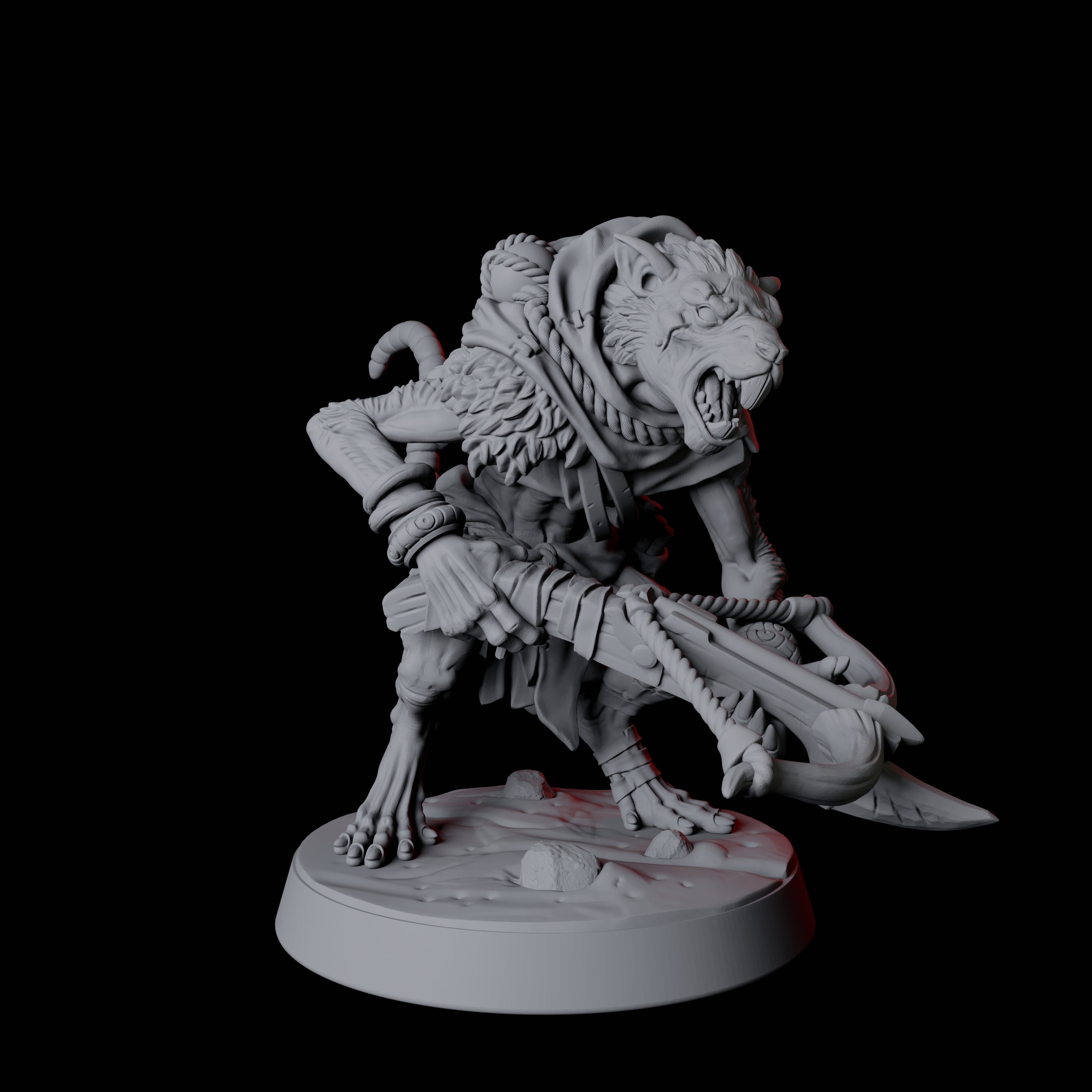 Cunning Ratfolk Soldier C Miniature for Dungeons and Dragons, Pathfinder or other TTRPGs