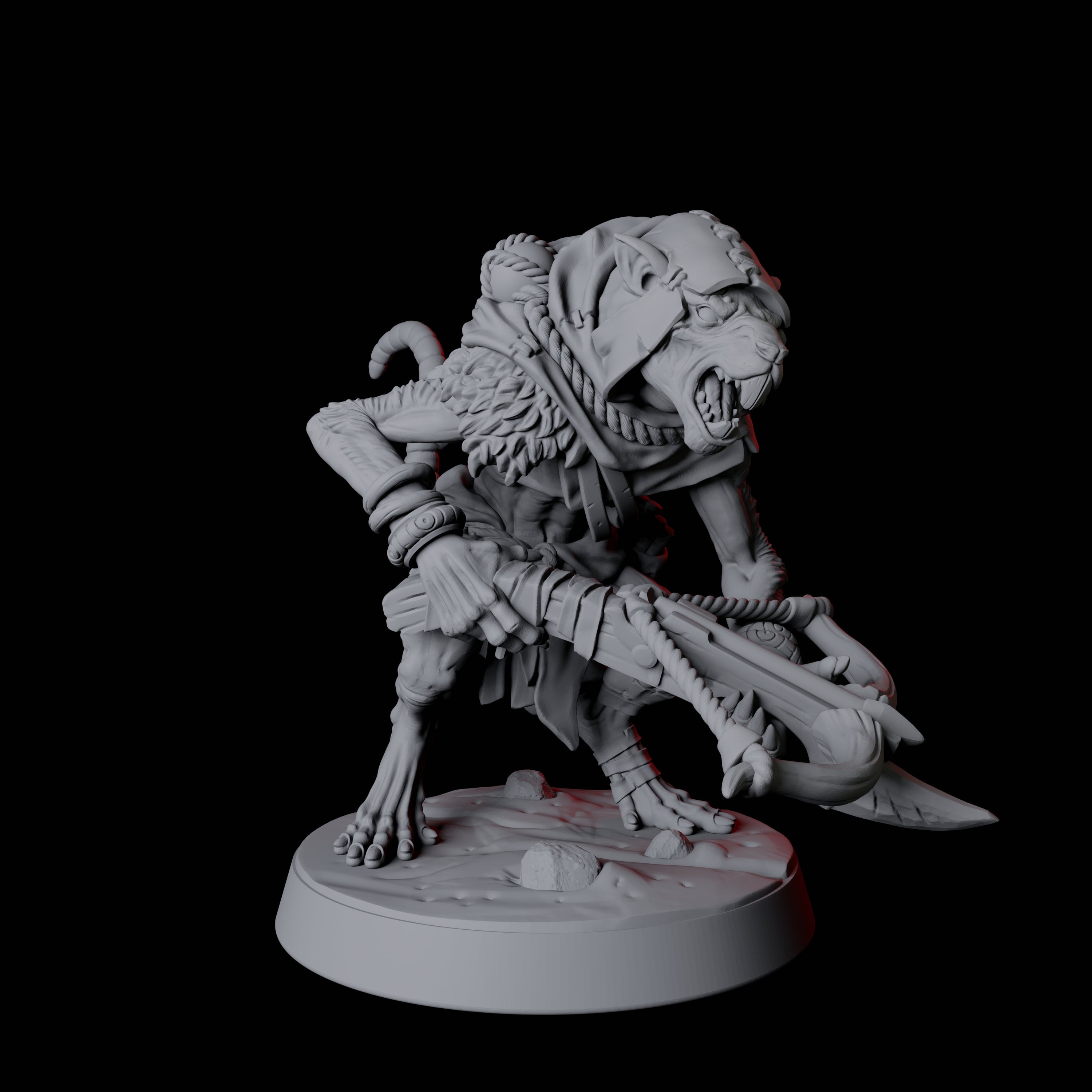 Cunning Ratfolk Soldier C Miniature for Dungeons and Dragons, Pathfinder or other TTRPGs