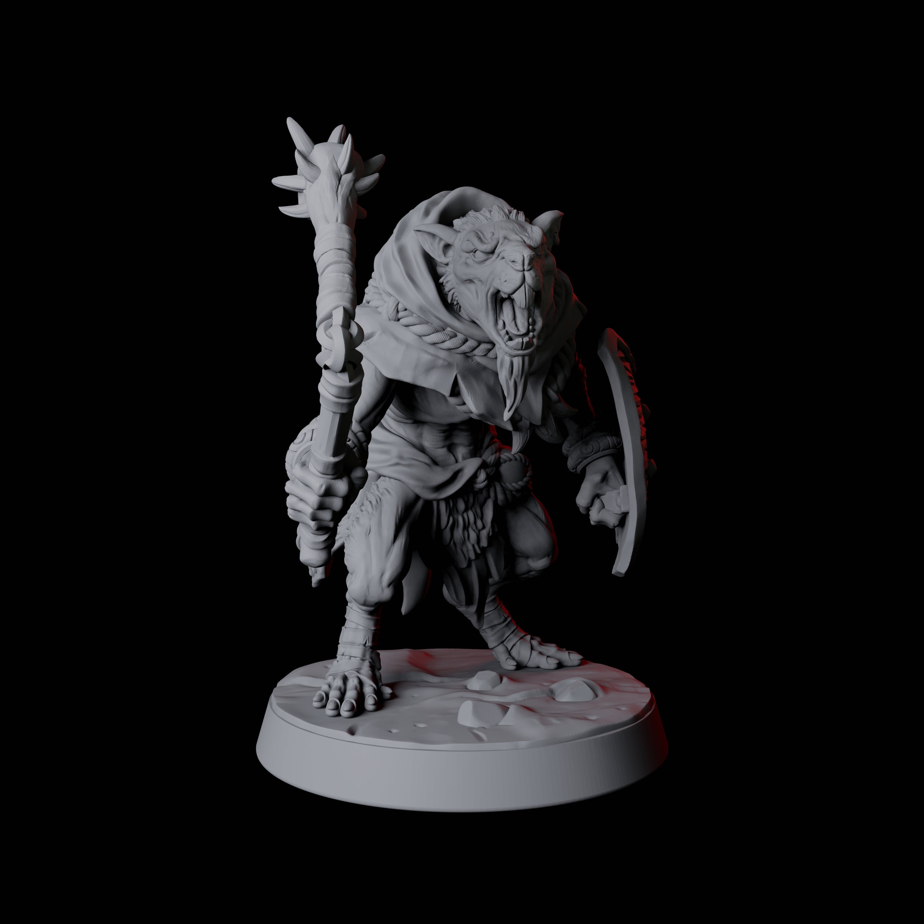Cunning Ratfolk Soldier D Miniature for Dungeons and Dragons, Pathfinder or other TTRPGs