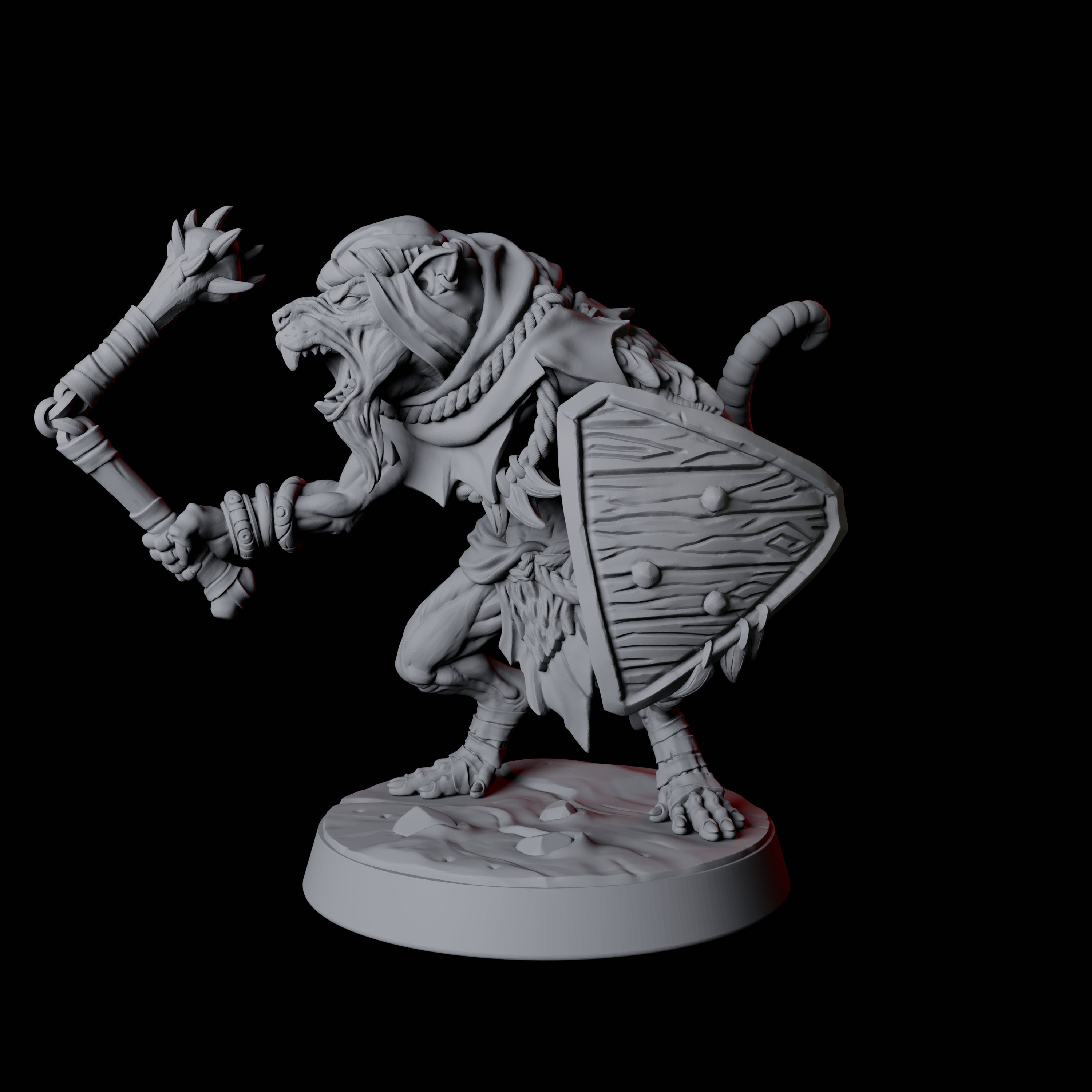 Cunning Ratfolk Soldier D Miniature for Dungeons and Dragons, Pathfinder or other TTRPGs