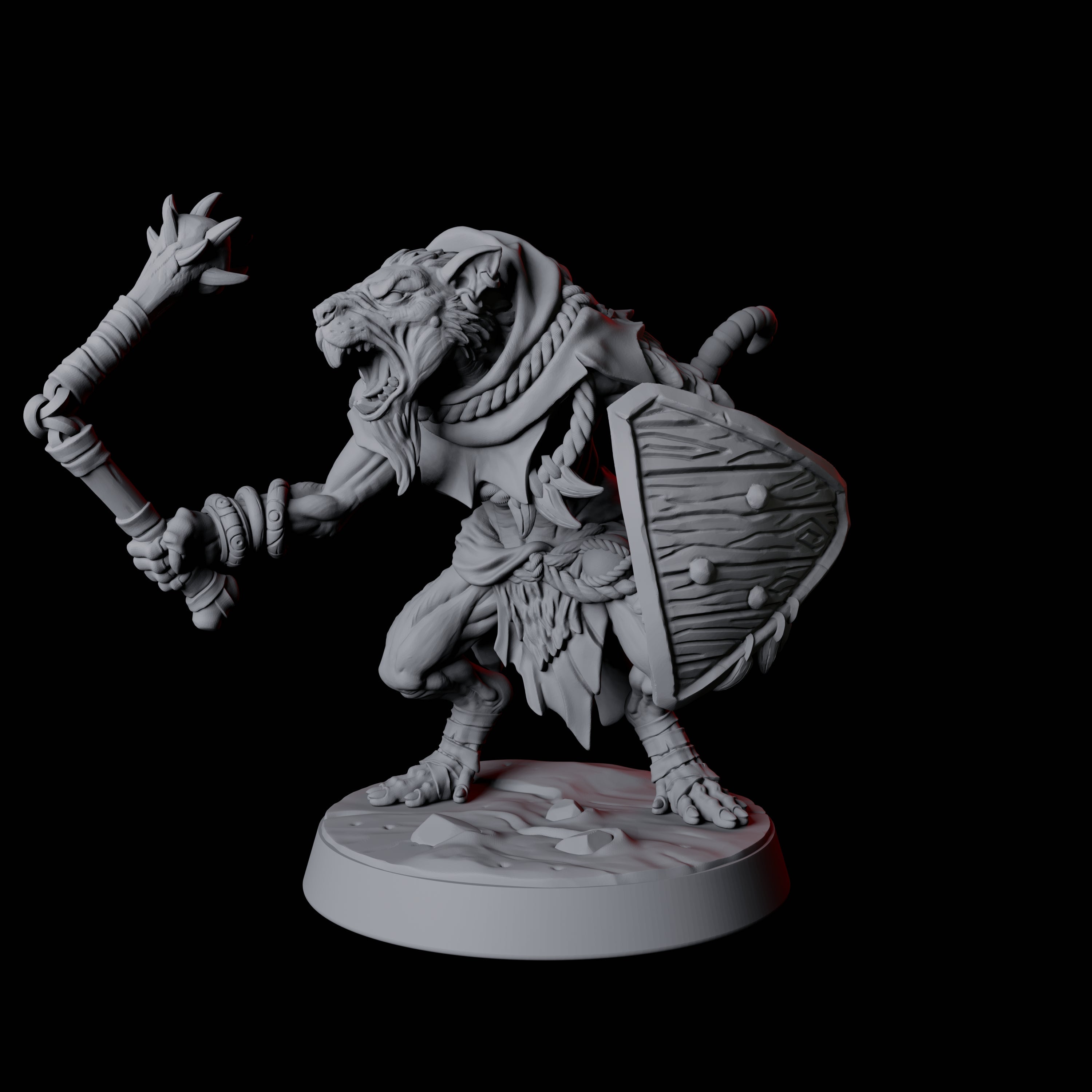 Cunning Ratfolk Soldier D Miniature for Dungeons and Dragons, Pathfinder or other TTRPGs