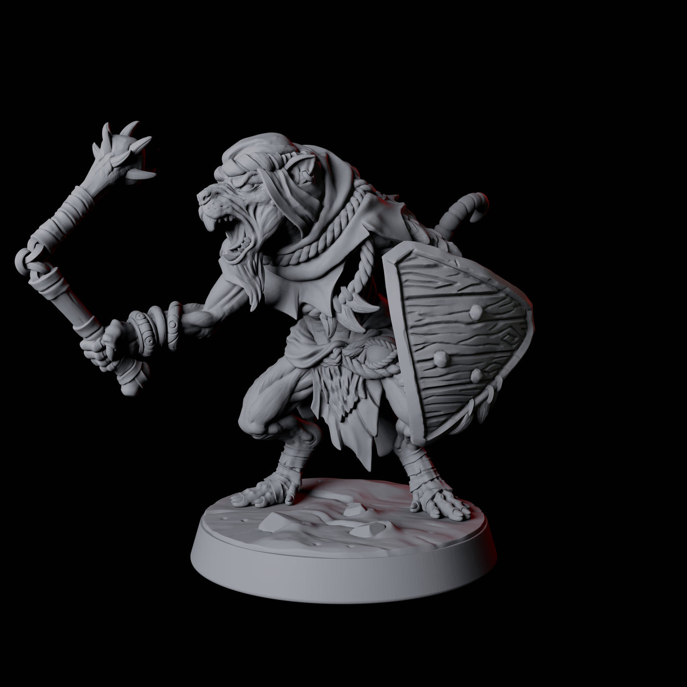 Cunning Ratfolk Soldier D Miniature for Dungeons and Dragons, Pathfinder or other TTRPGs