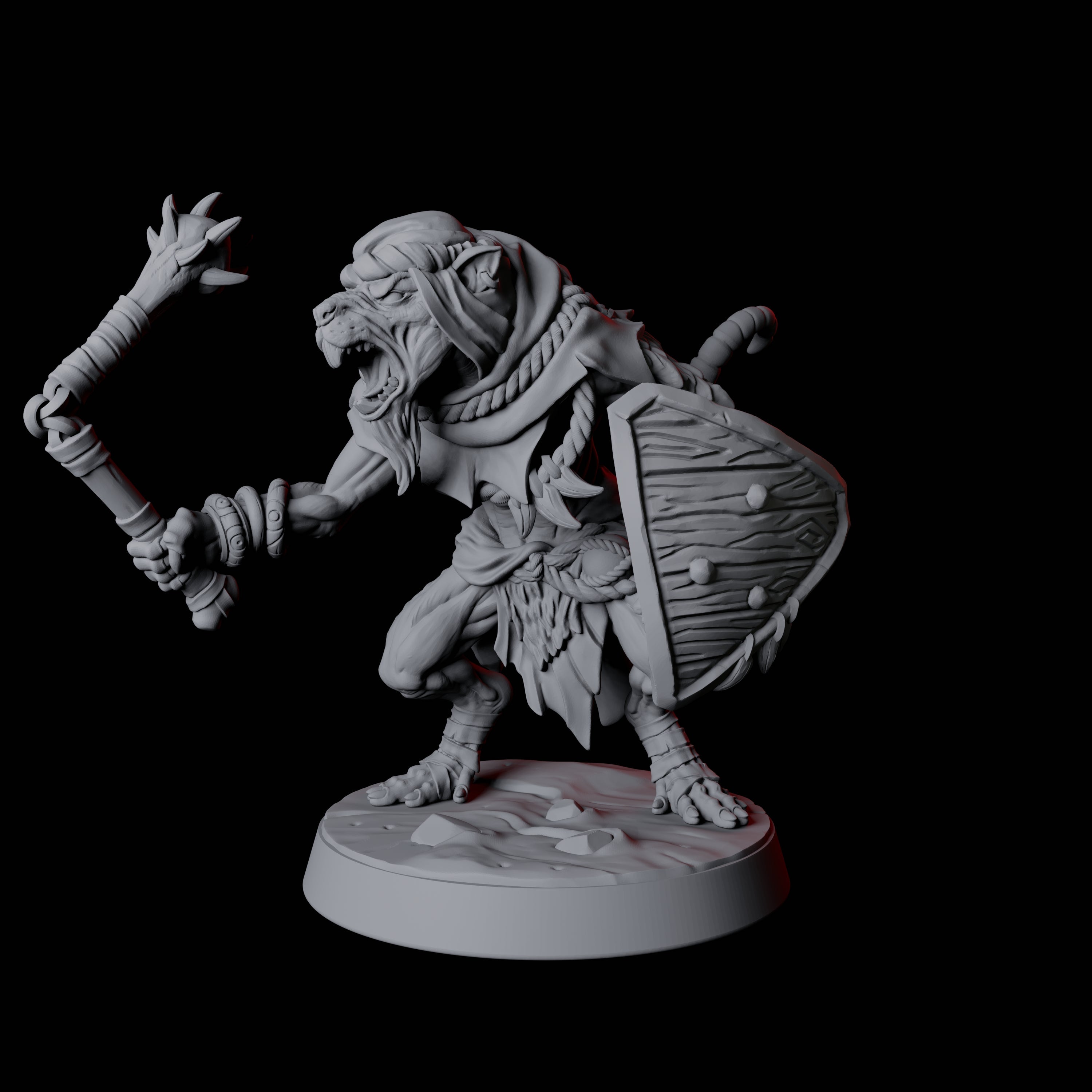 Cunning Ratfolk Soldier D Miniature for Dungeons and Dragons, Pathfinder or other TTRPGs