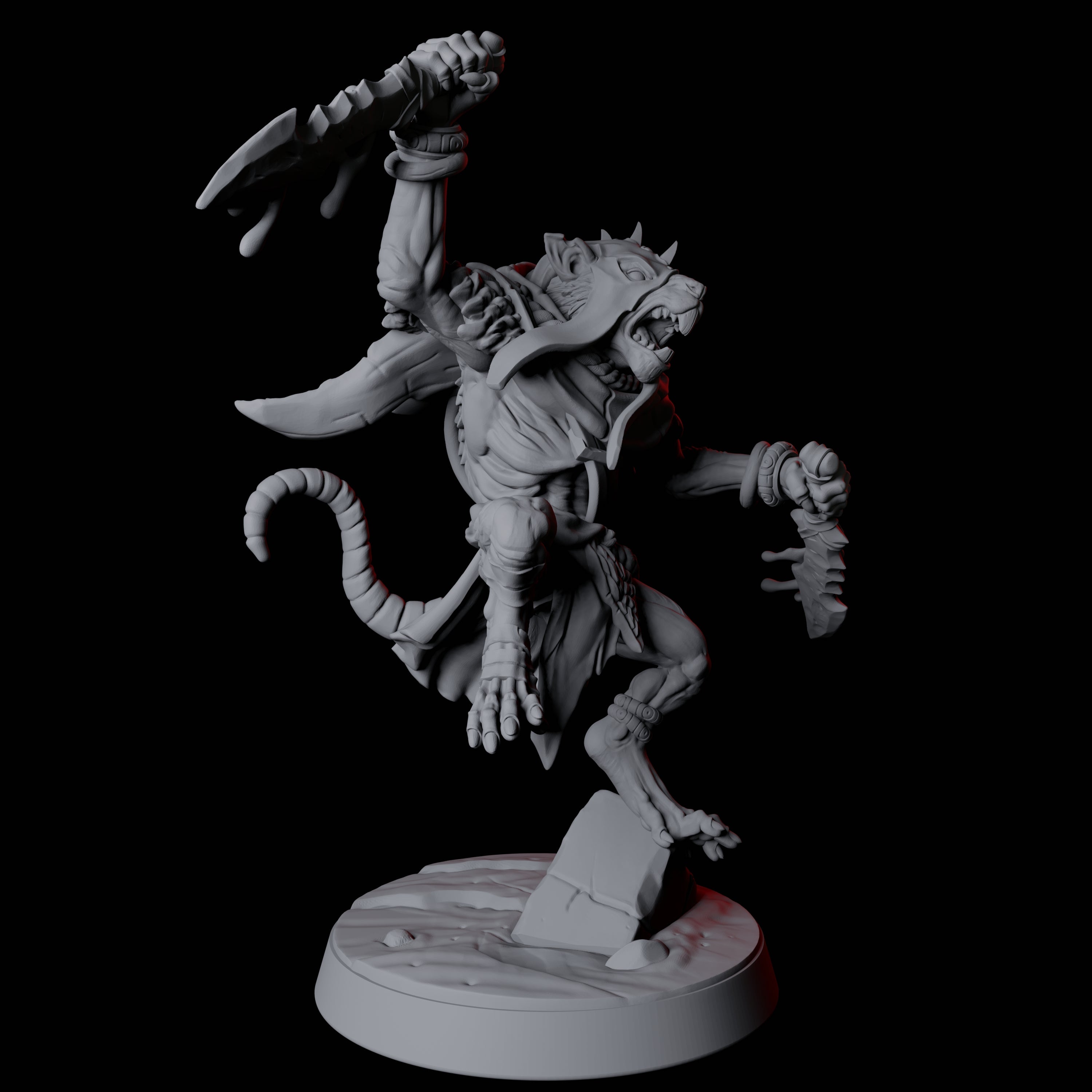 Cunning Ratfolk Soldier E Miniature for Dungeons and Dragons, Pathfinder or other TTRPGs