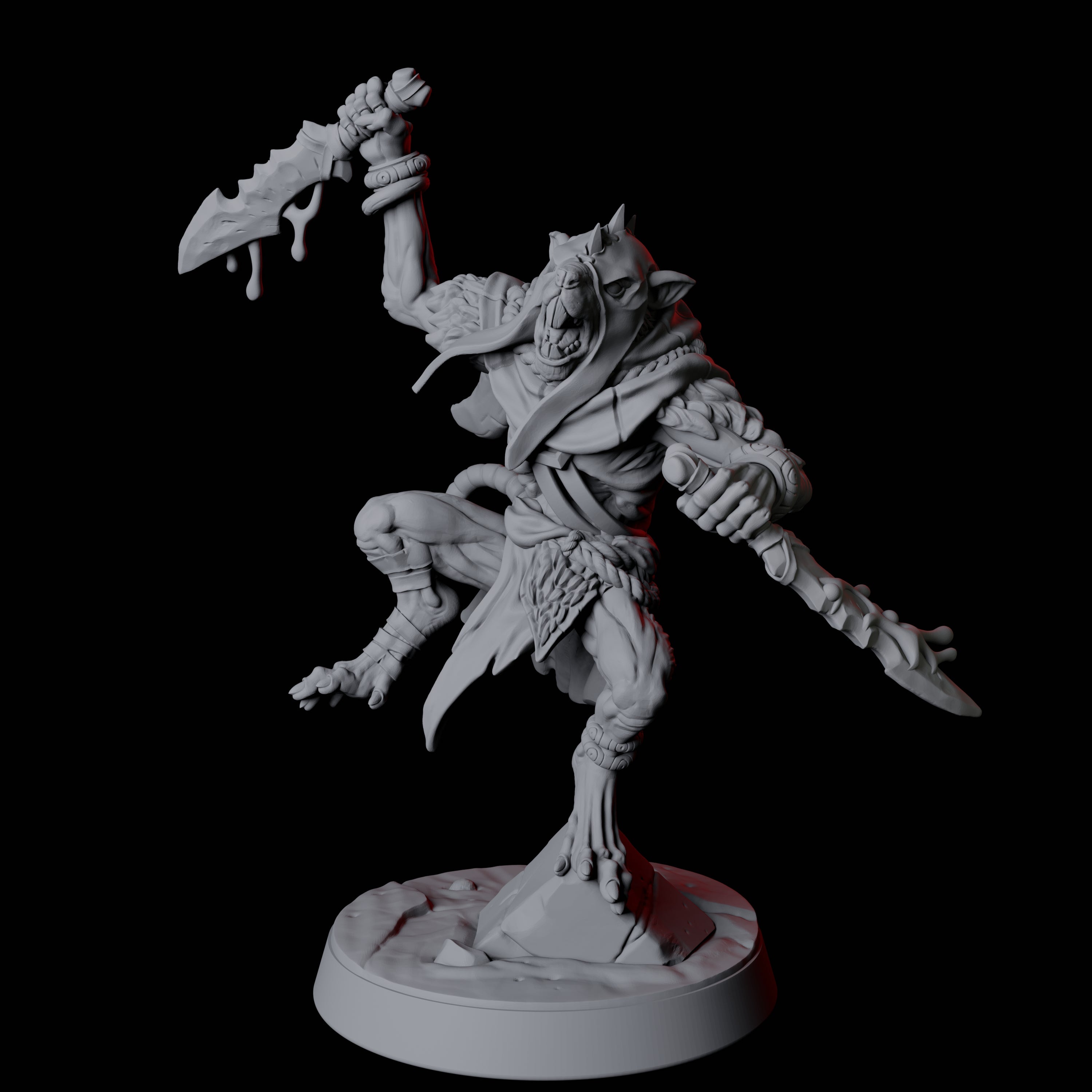 Cunning Ratfolk Soldier E Miniature for Dungeons and Dragons, Pathfinder or other TTRPGs
