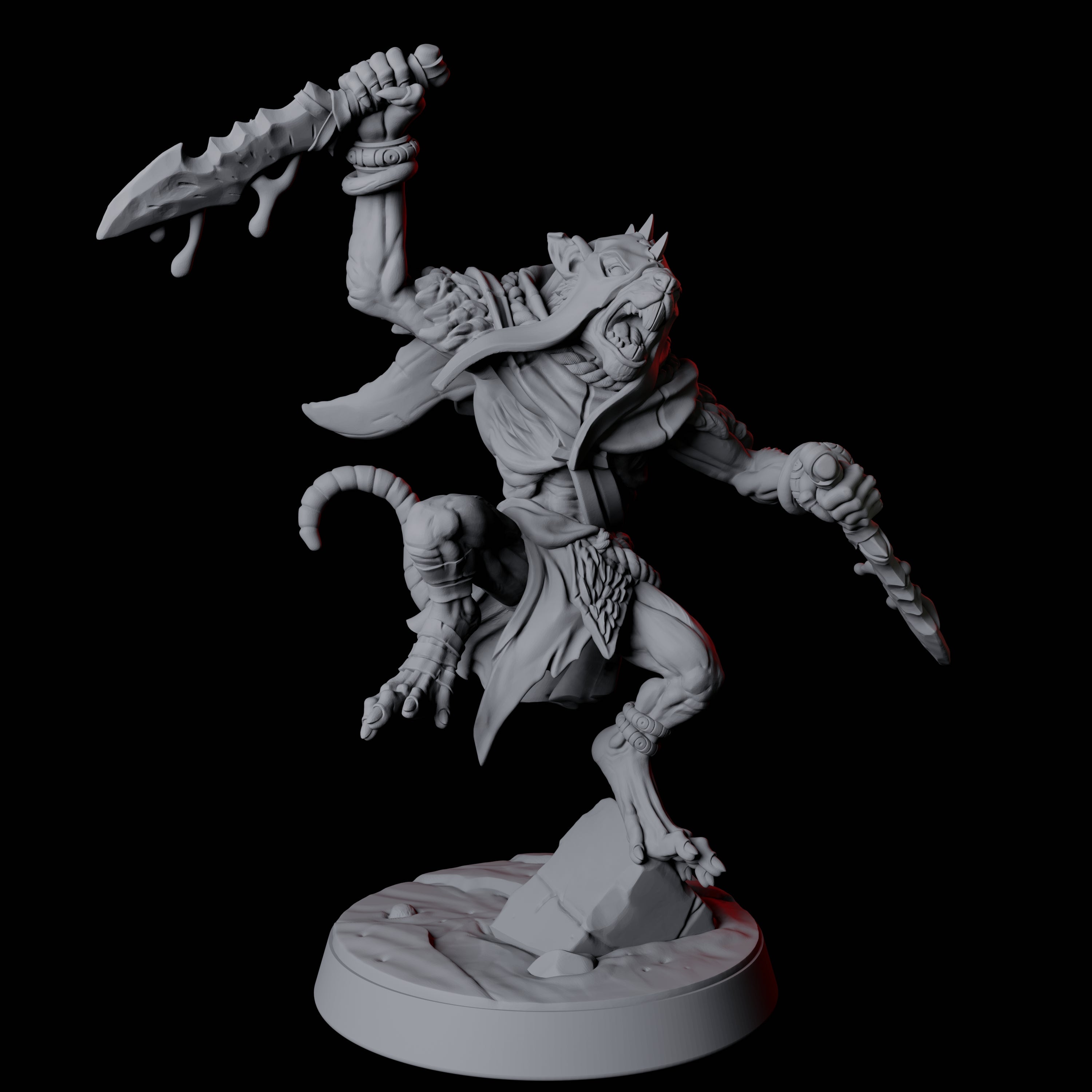 Cunning Ratfolk Soldier E Miniature for Dungeons and Dragons, Pathfinder or other TTRPGs