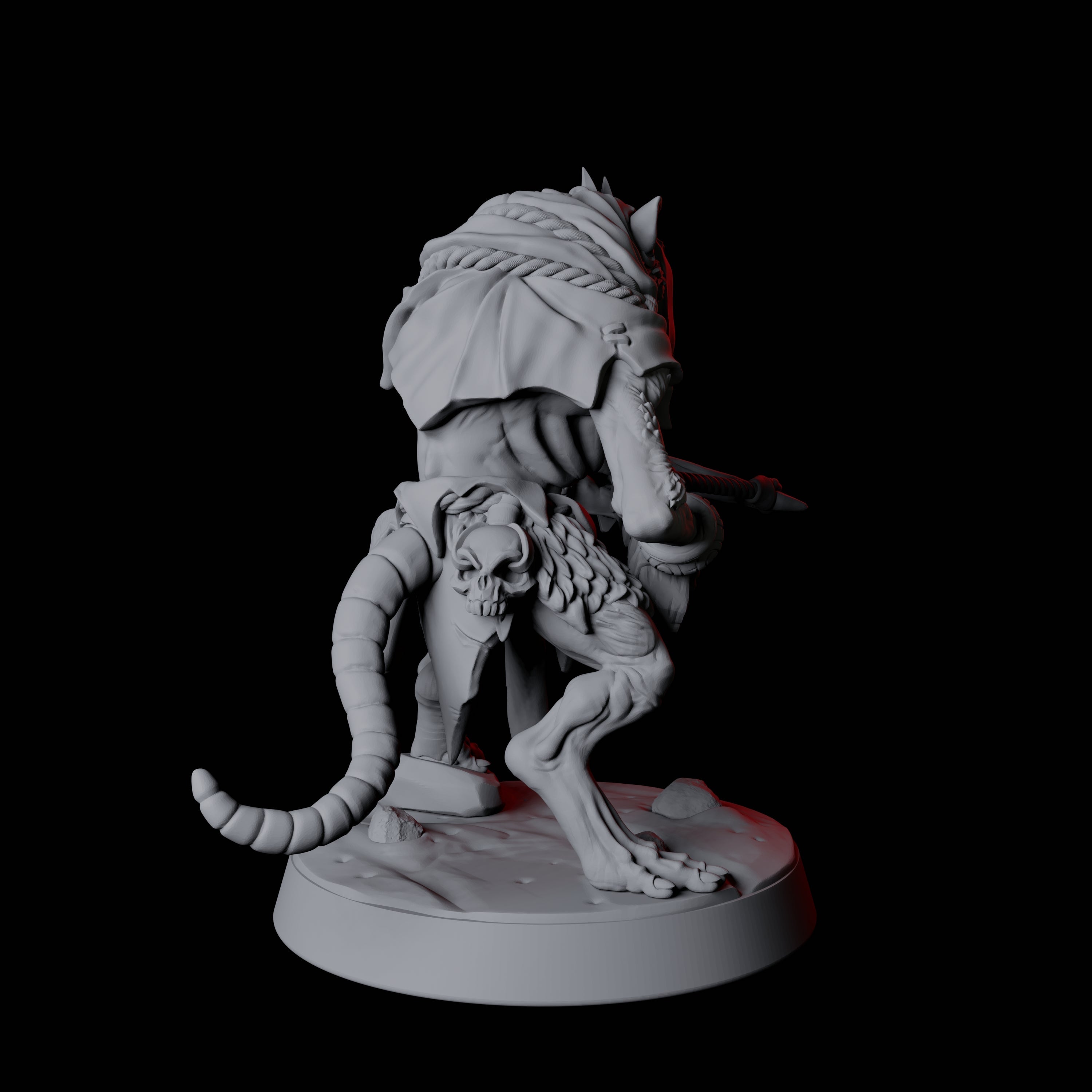Cunning Ratfolk Soldier F Miniature for Dungeons and Dragons, Pathfinder or other TTRPGs