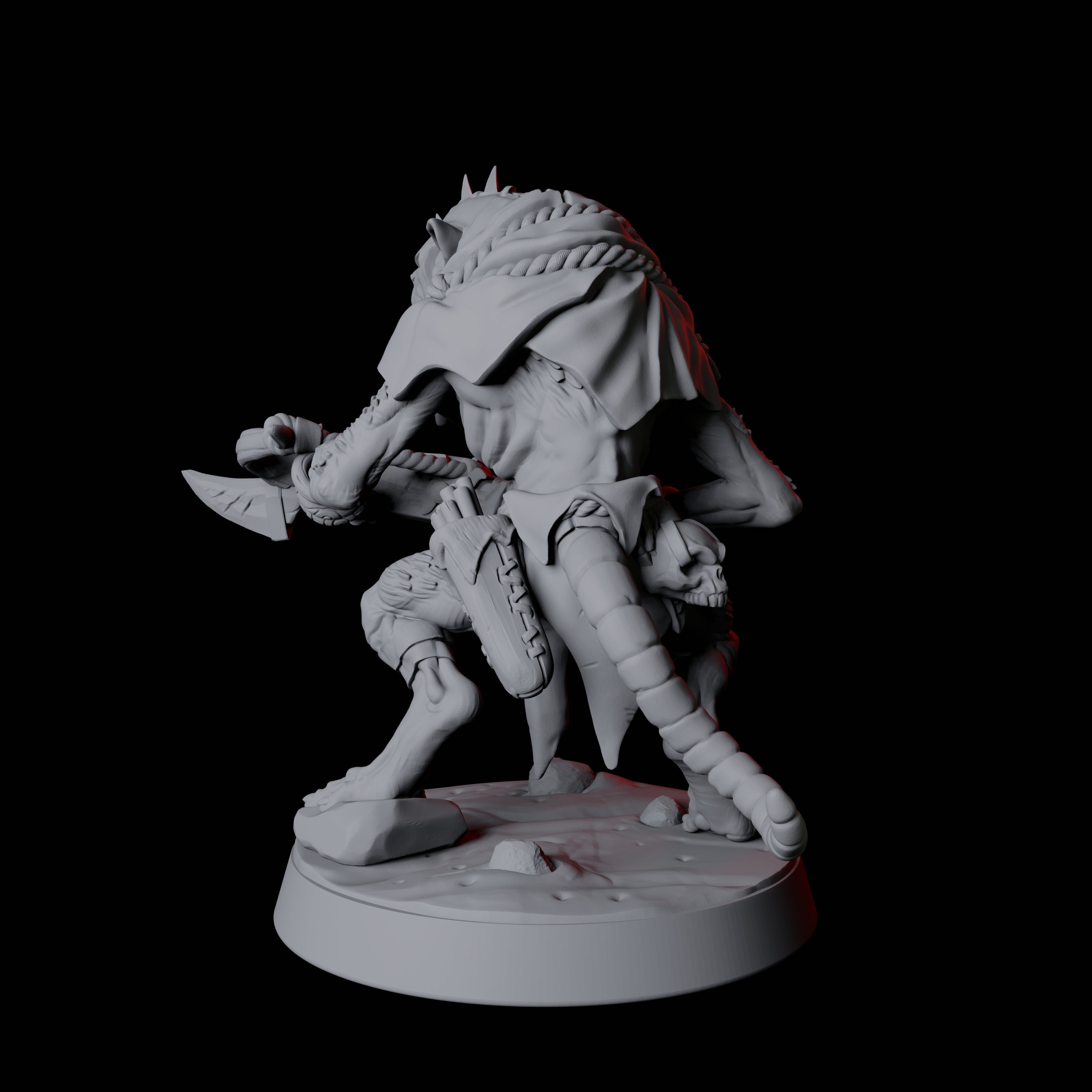Cunning Ratfolk Soldier F Miniature for Dungeons and Dragons, Pathfinder or other TTRPGs