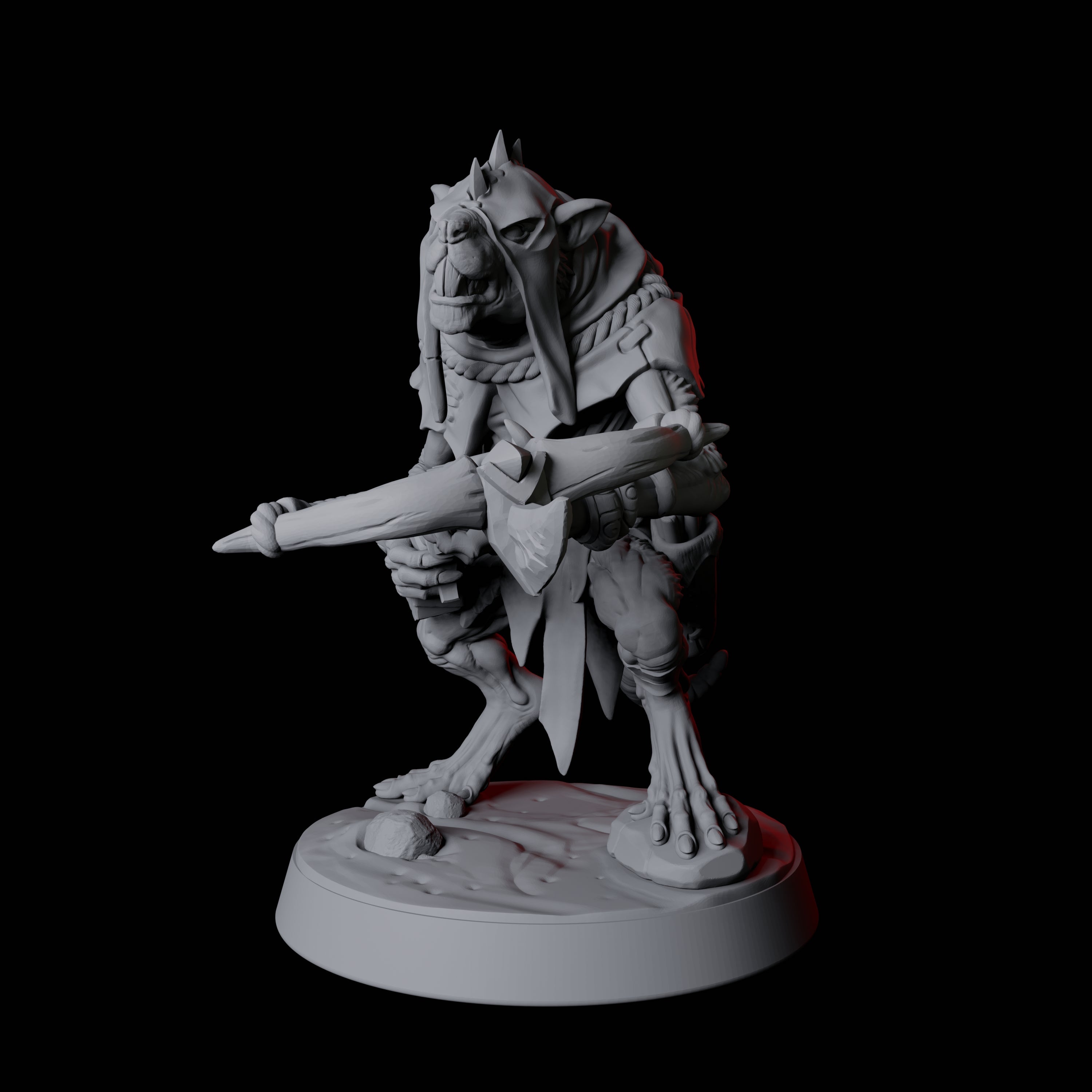 Cunning Ratfolk Soldier F Miniature for Dungeons and Dragons, Pathfinder or other TTRPGs
