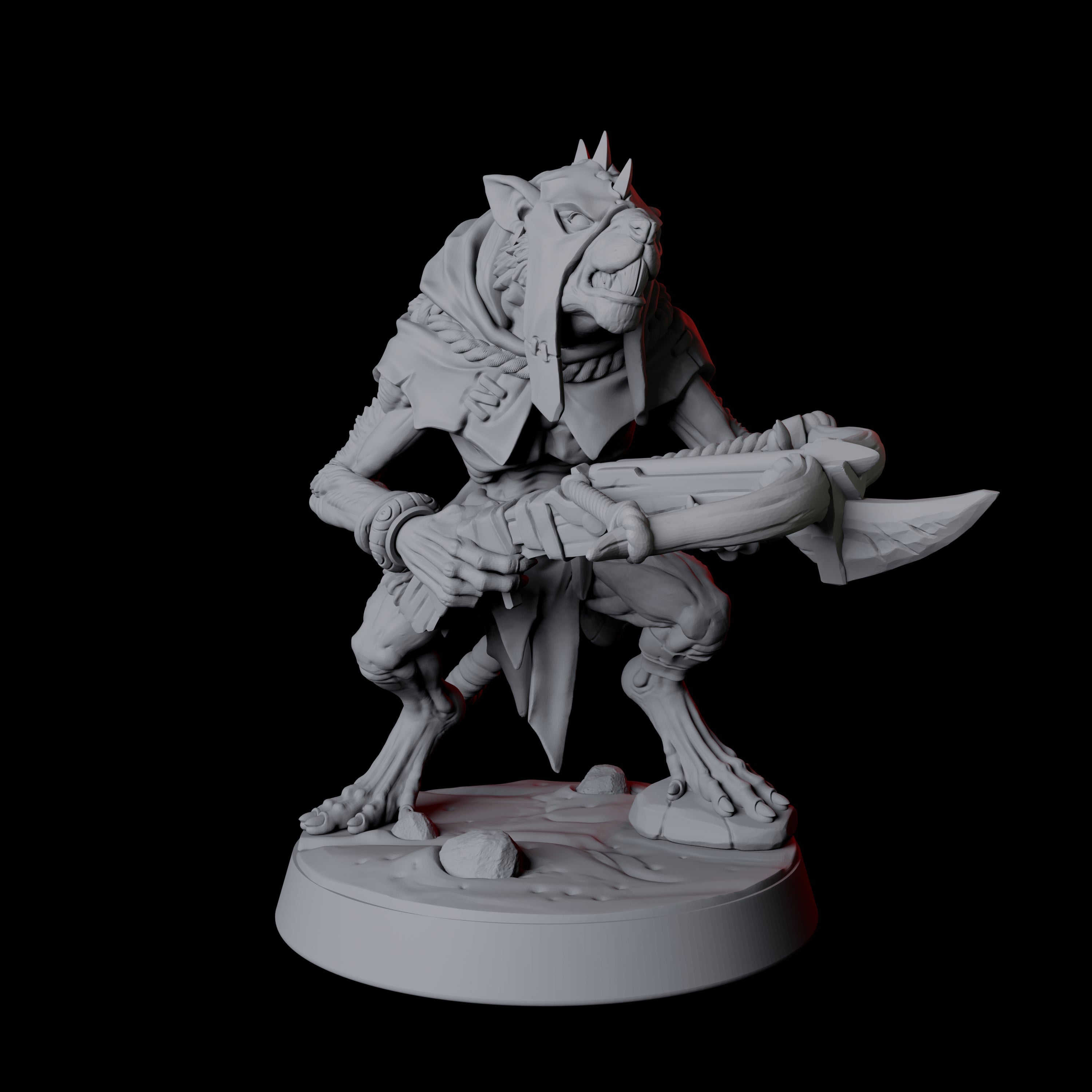 Cunning Ratfolk Soldier F Miniature for Dungeons and Dragons, Pathfinder or other TTRPGs