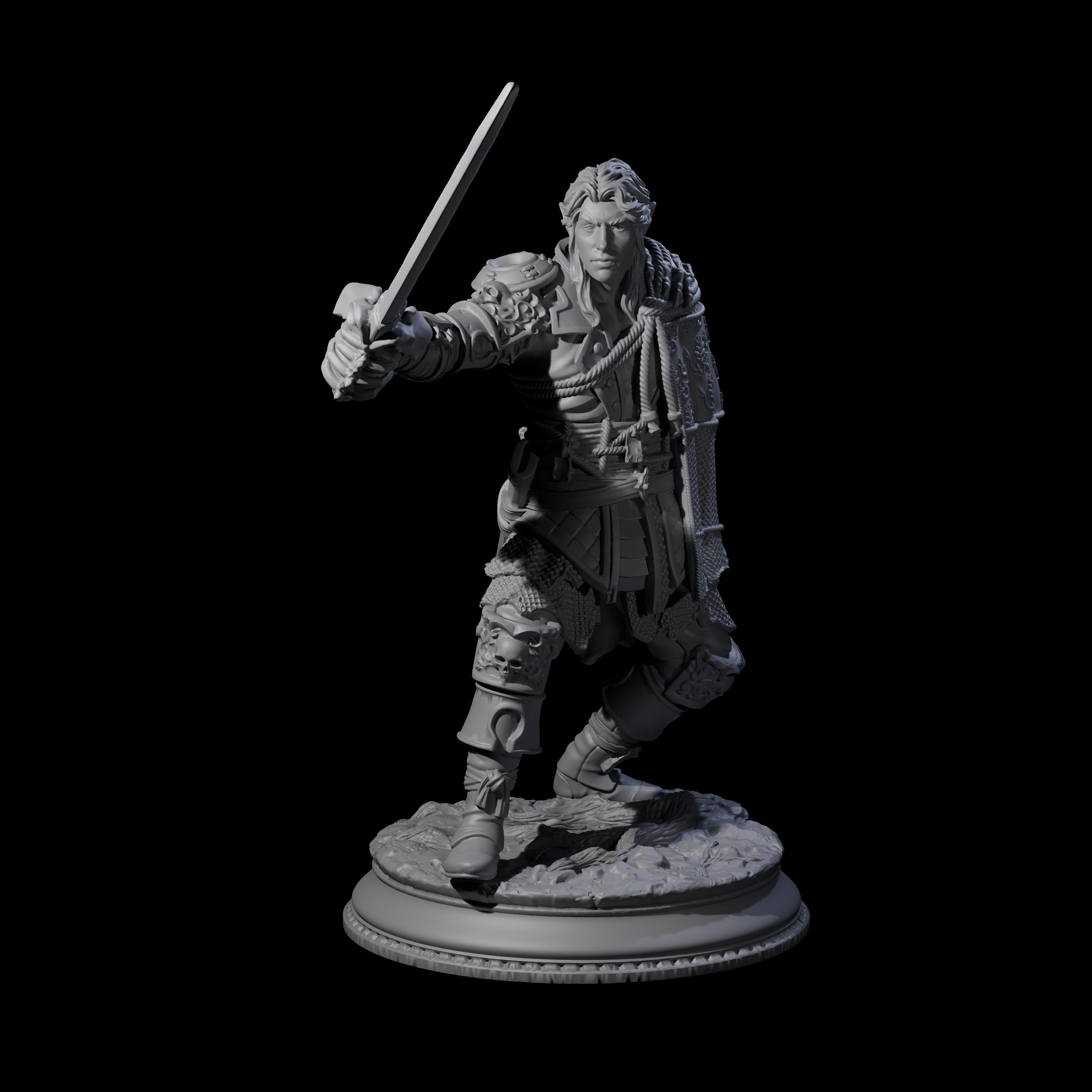 Cunning Swordmaster Miniature for Dungeons and Dragons, Pathfinder or other TTRPGs