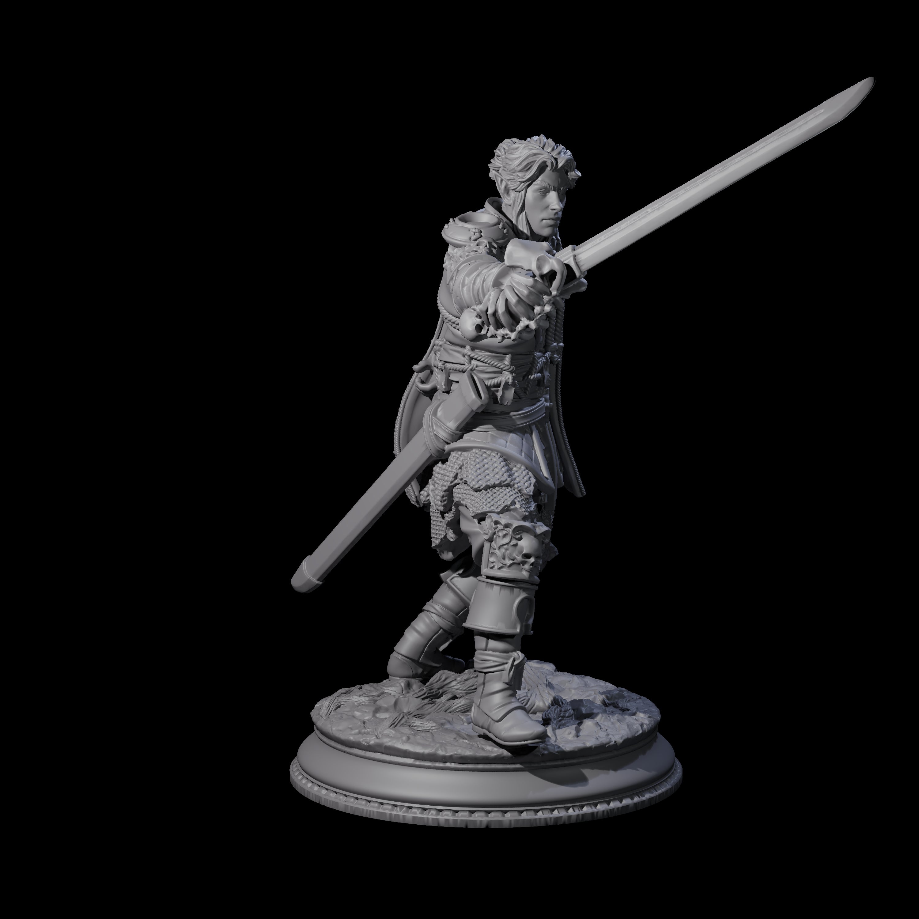 Cunning Swordmaster Miniature for Dungeons and Dragons, Pathfinder or other TTRPGs