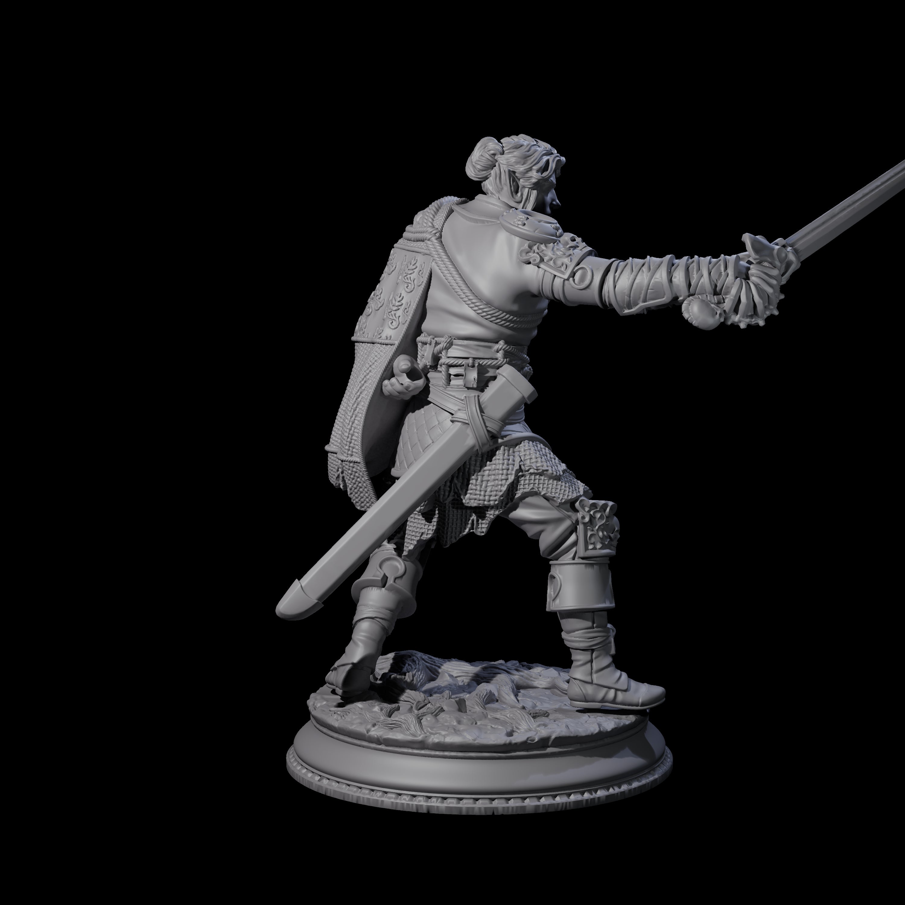Cunning Swordmaster Miniature for Dungeons and Dragons, Pathfinder or other TTRPGs