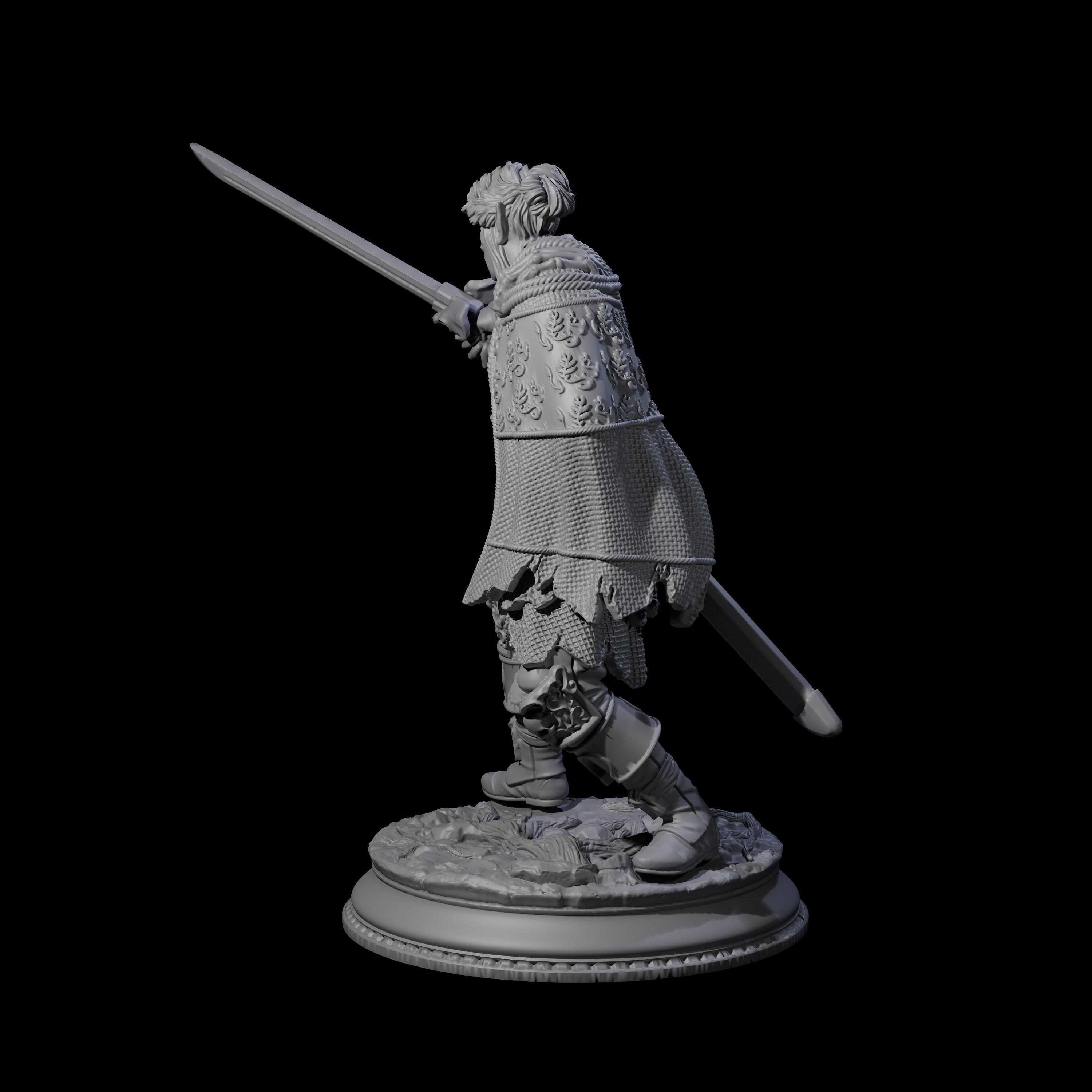 Cunning Swordmaster Miniature for Dungeons and Dragons, Pathfinder or other TTRPGs