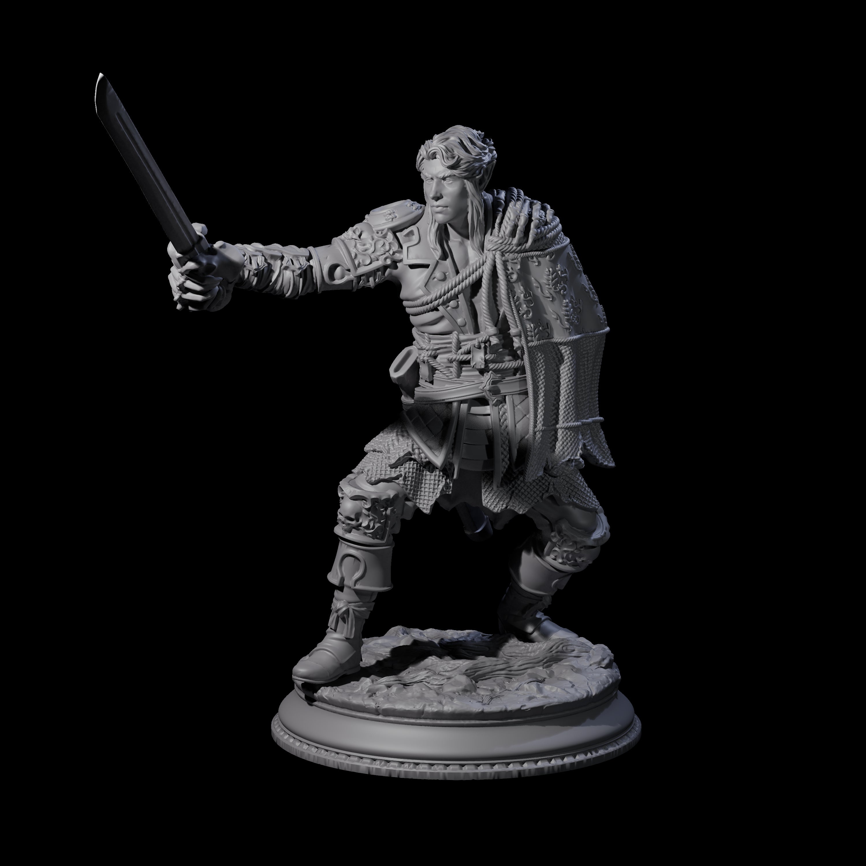 Cunning Swordmaster Miniature for Dungeons and Dragons, Pathfinder or other TTRPGs