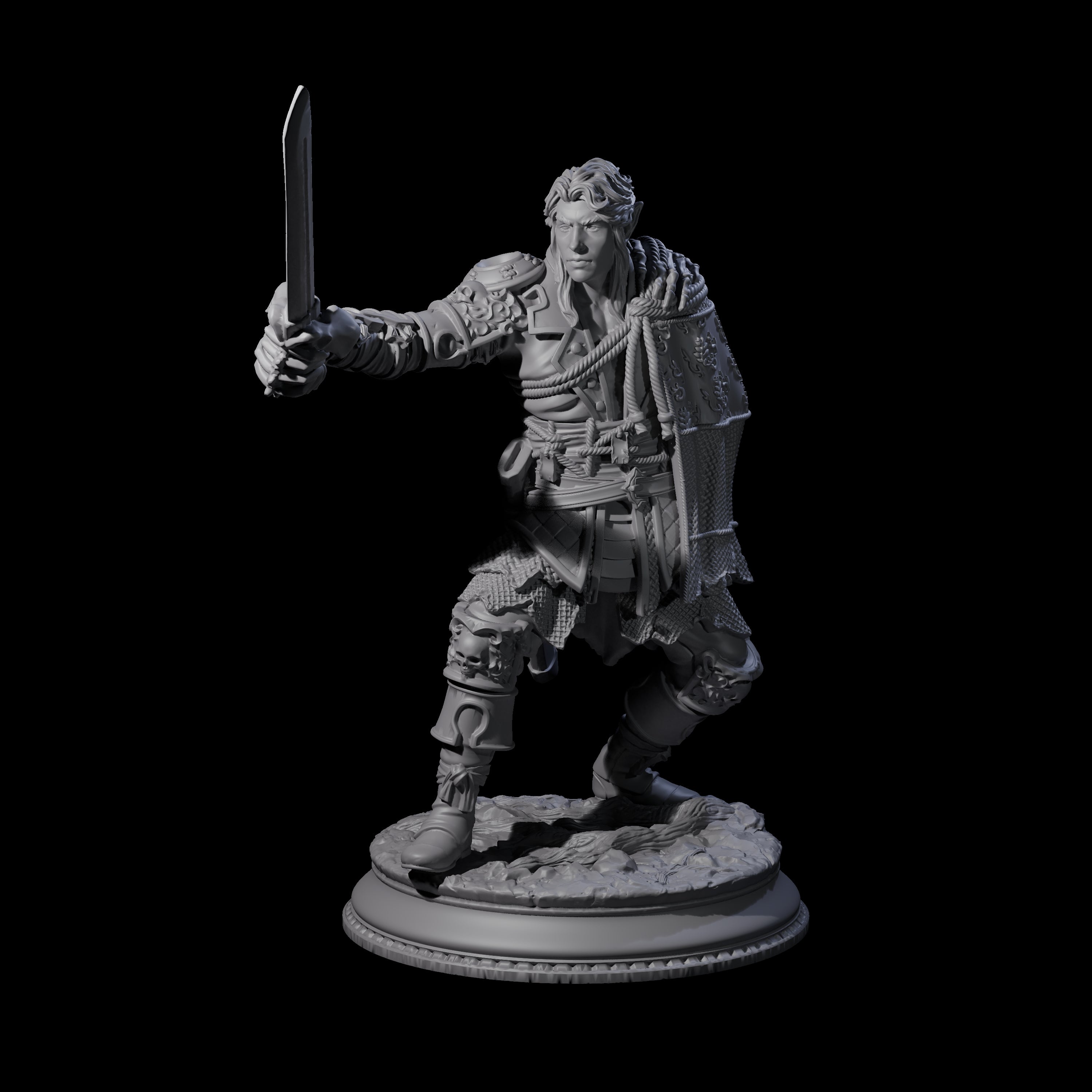 Cunning Swordmaster Miniature for Dungeons and Dragons, Pathfinder or other TTRPGs