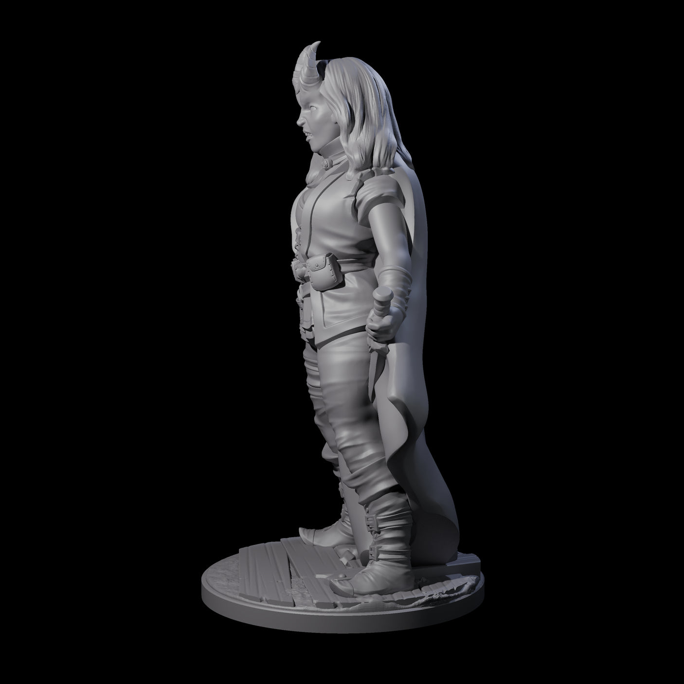 Cunning Tiefling Rogue Miniature for Dungeons and Dragons, Pathfinder or other TTRPGs