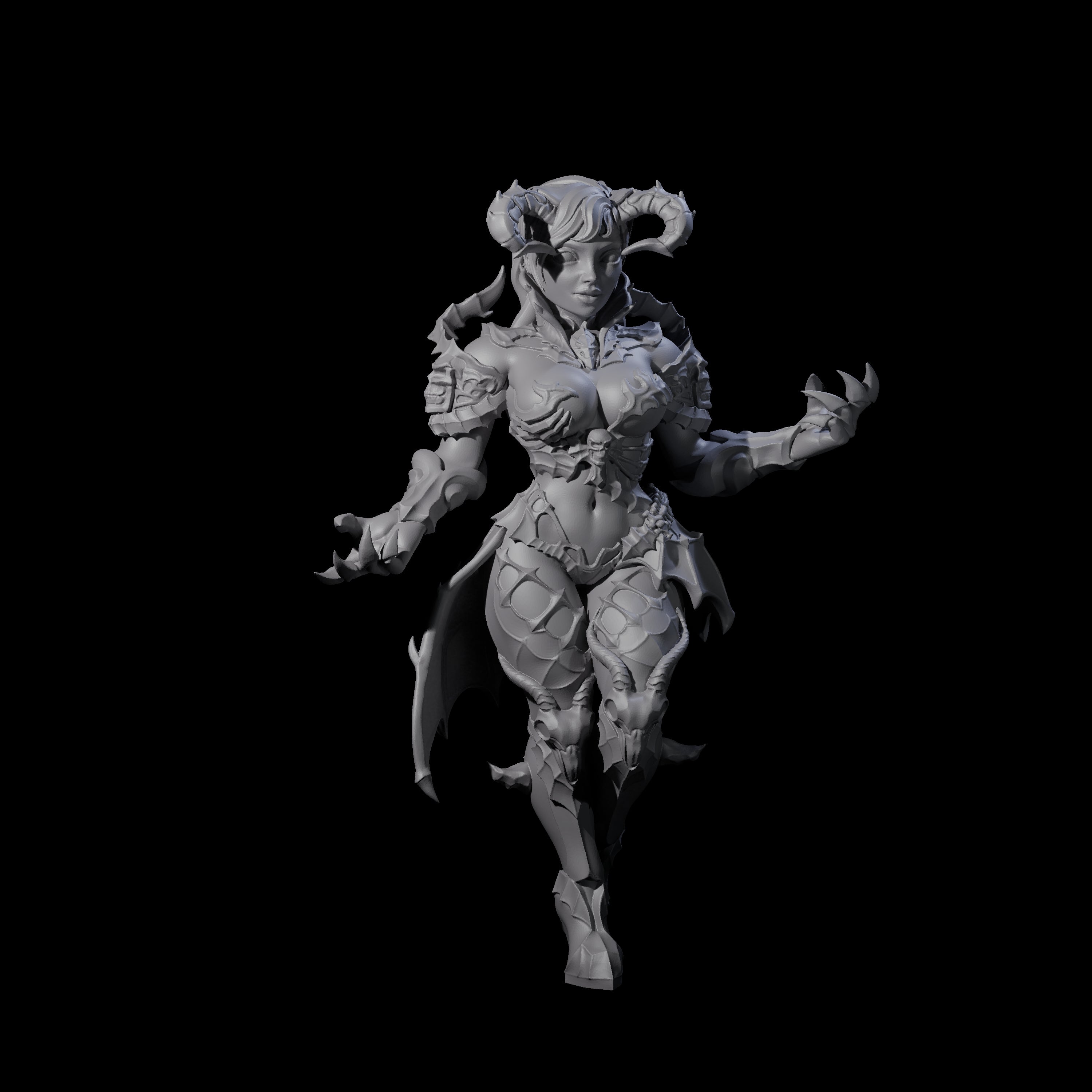 Cunning Tiefling Temptress Miniature for Dungeons and Dragons, Pathfinder or other TTRPGs