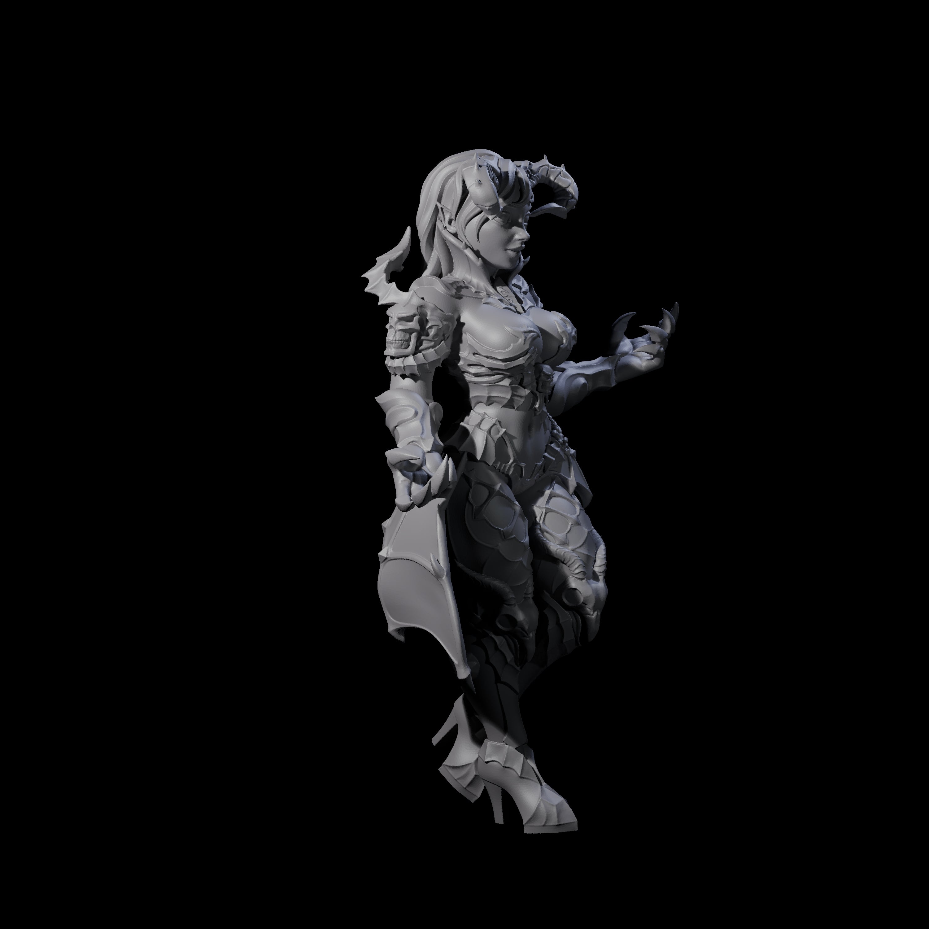 Cunning Tiefling Temptress Miniature for Dungeons and Dragons, Pathfinder or other TTRPGs