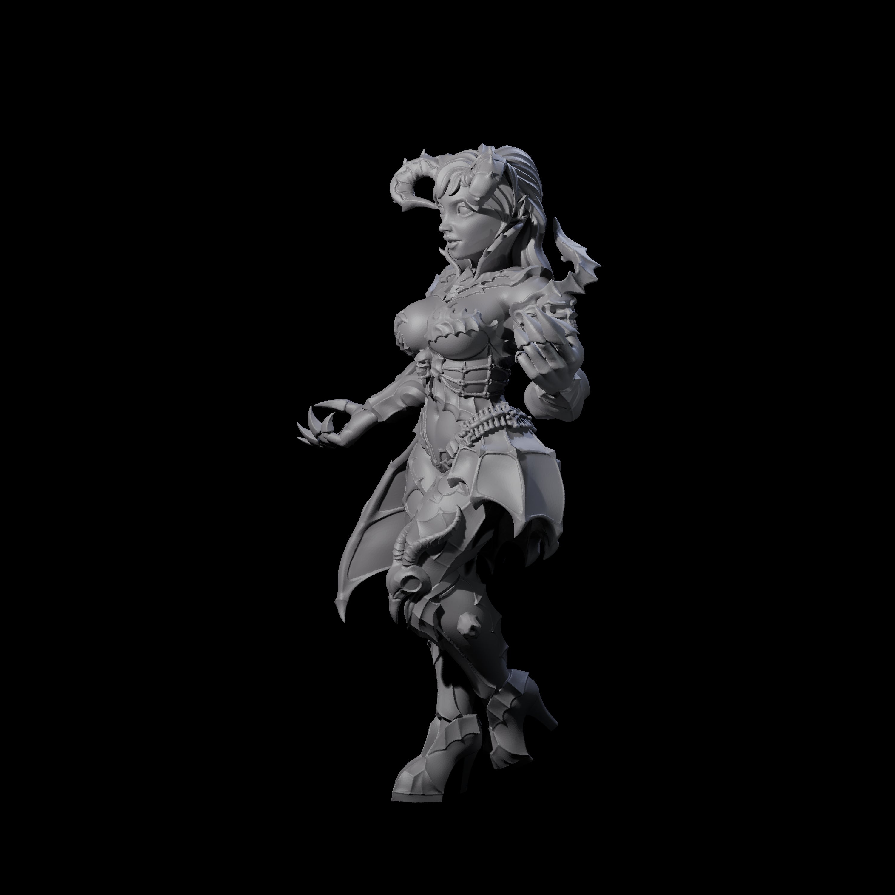 Cunning Tiefling Temptress Miniature for Dungeons and Dragons, Pathfinder or other TTRPGs
