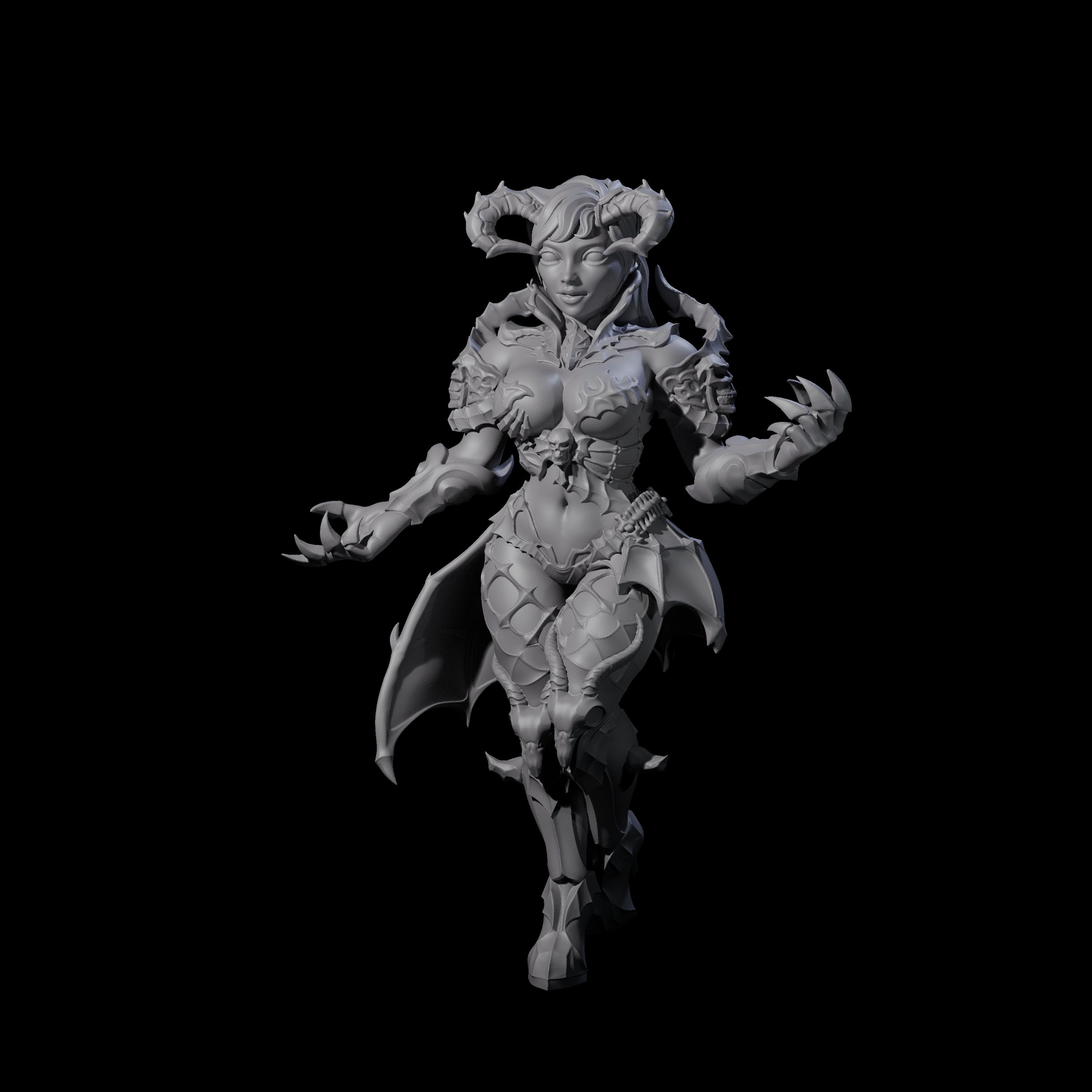Cunning Tiefling Temptress Miniature for Dungeons and Dragons, Pathfinder or other TTRPGs