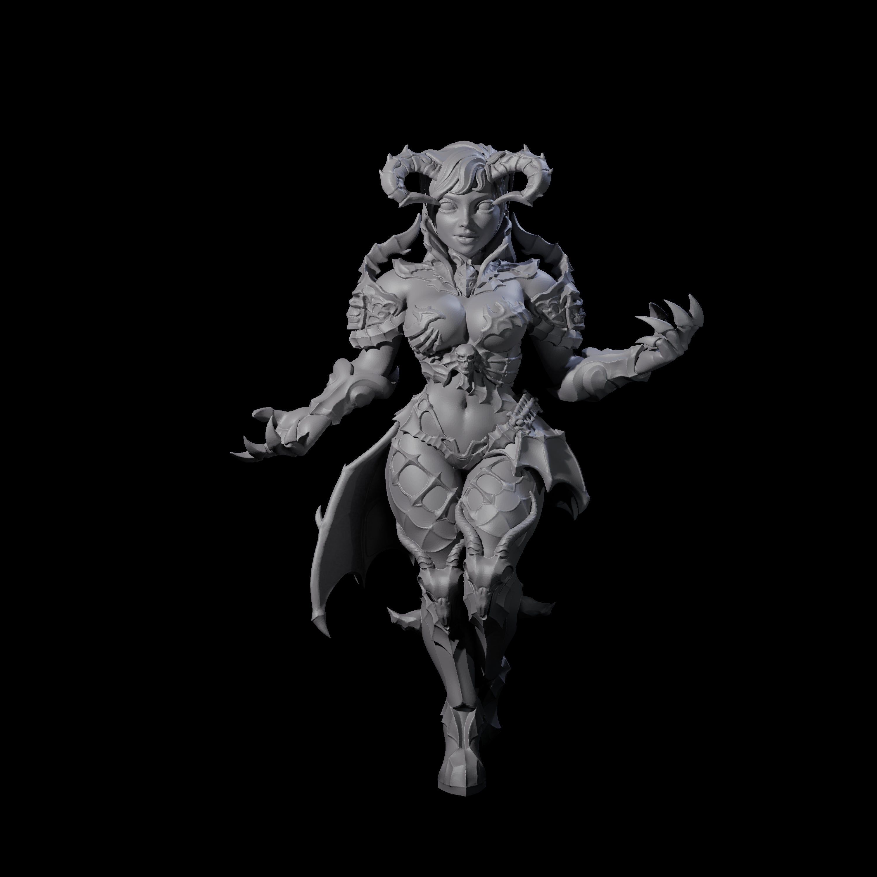 Cunning Tiefling Temptress Miniature for Dungeons and Dragons, Pathfinder or other TTRPGs