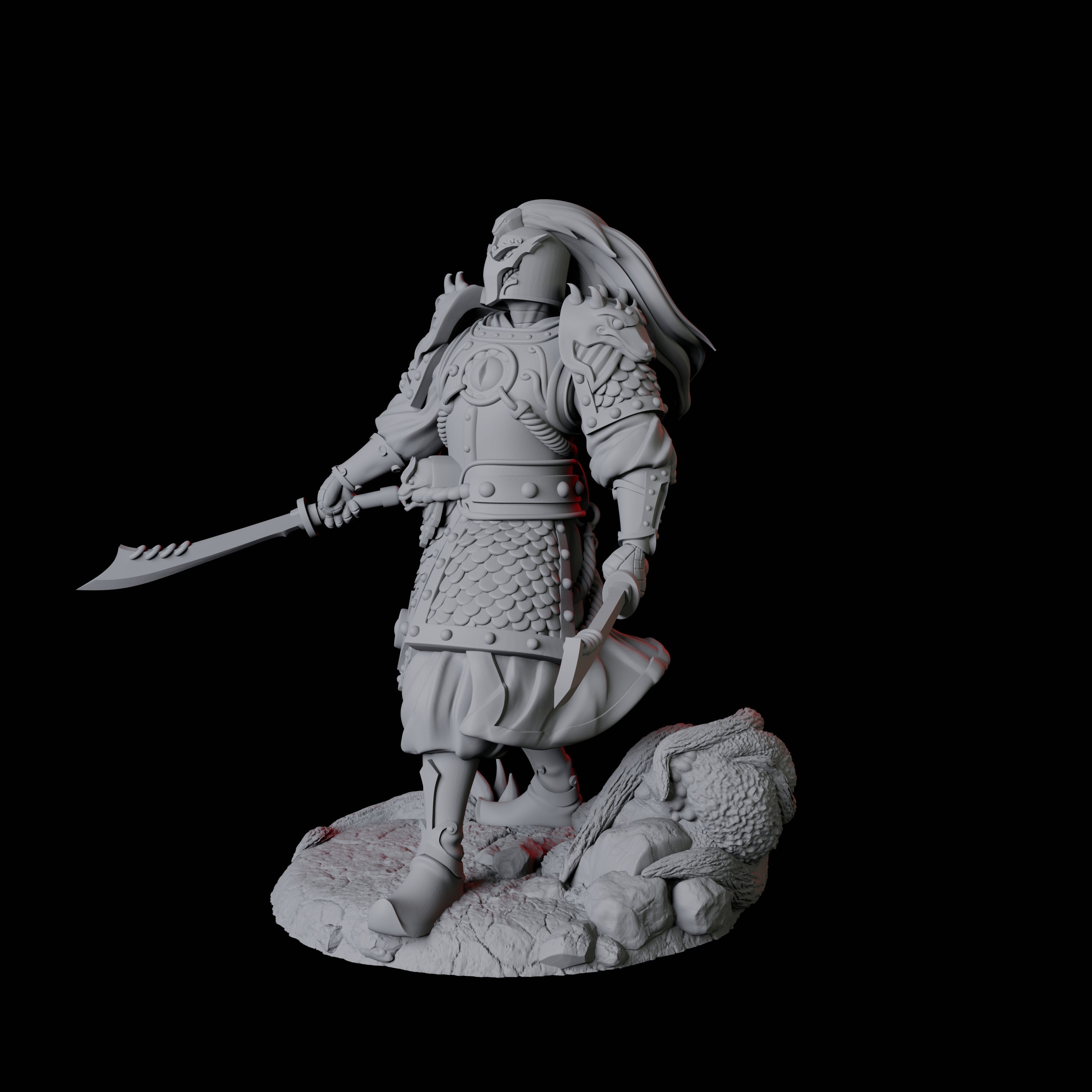 Cunning Yuan-Ti Warrior D Miniature for Dungeons and Dragons, Pathfinder or other TTRPGs